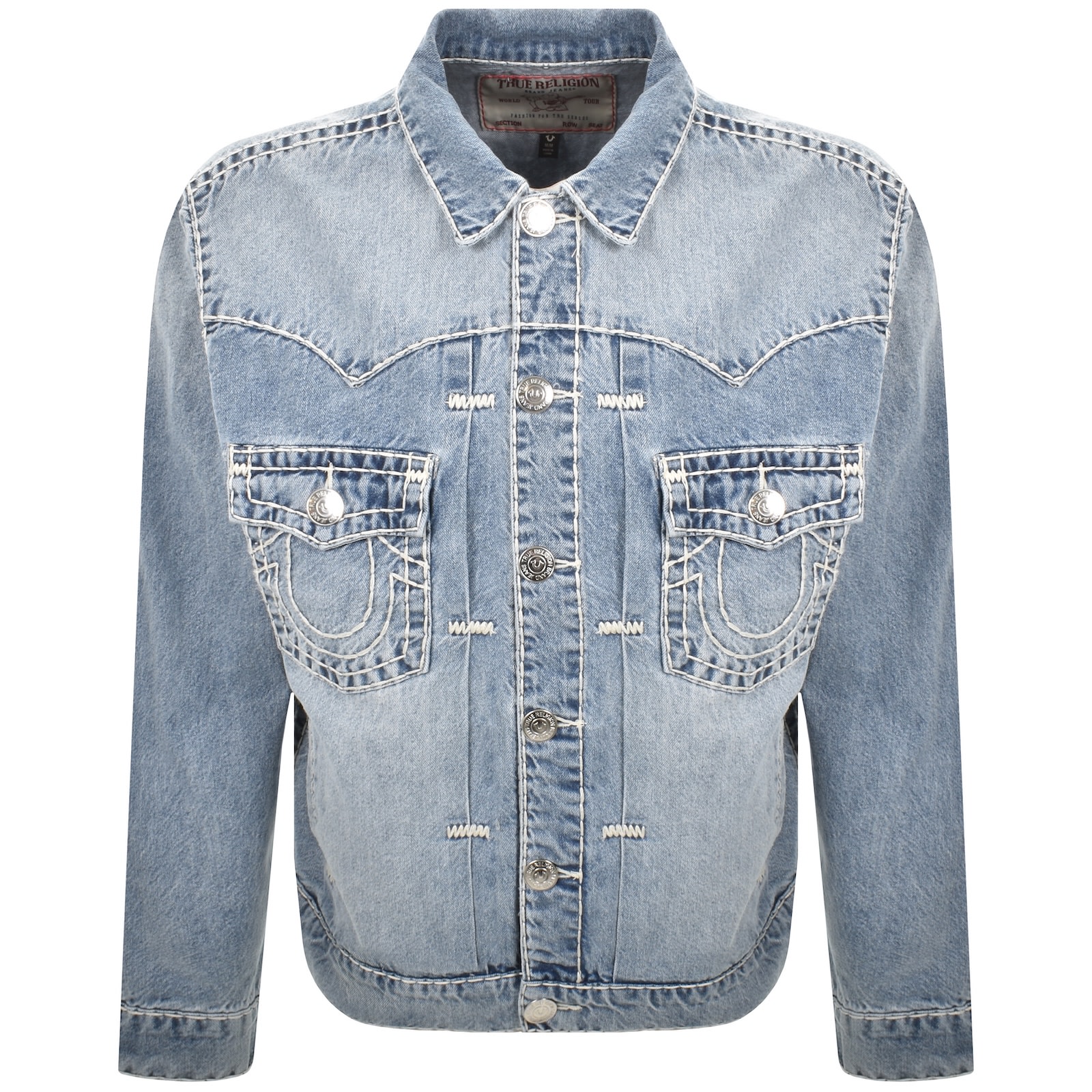 True Religion Oversized Super T Jacket Blue In Blue