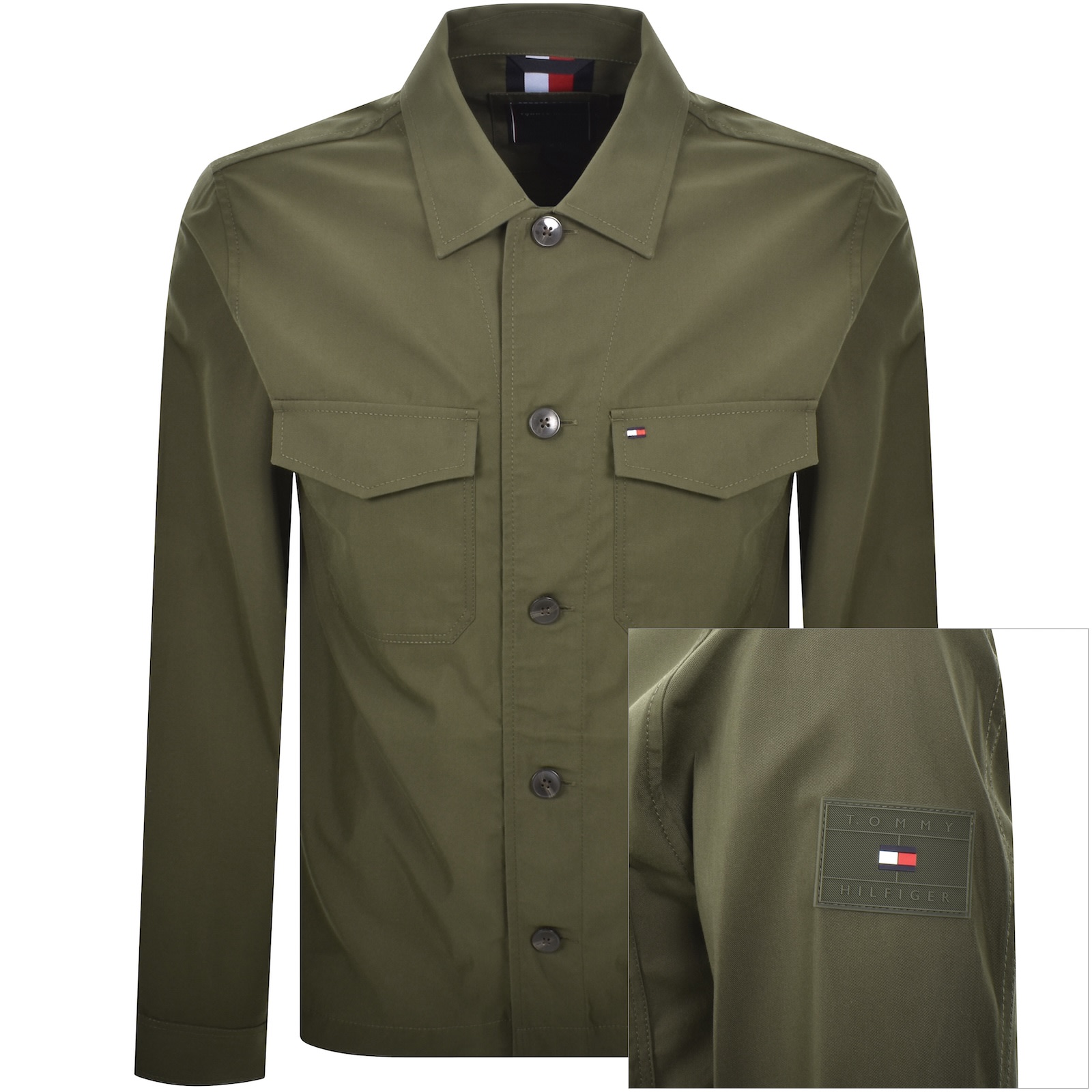 Tommy Hilfiger Nylon Overshirt Green