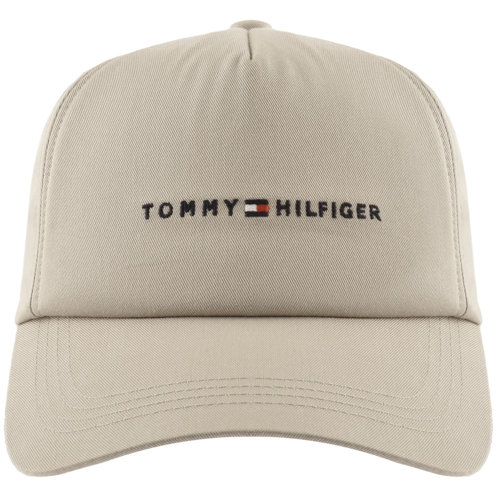 Tommy Hilfiger Foundation Baseball Cap Beige In Gray