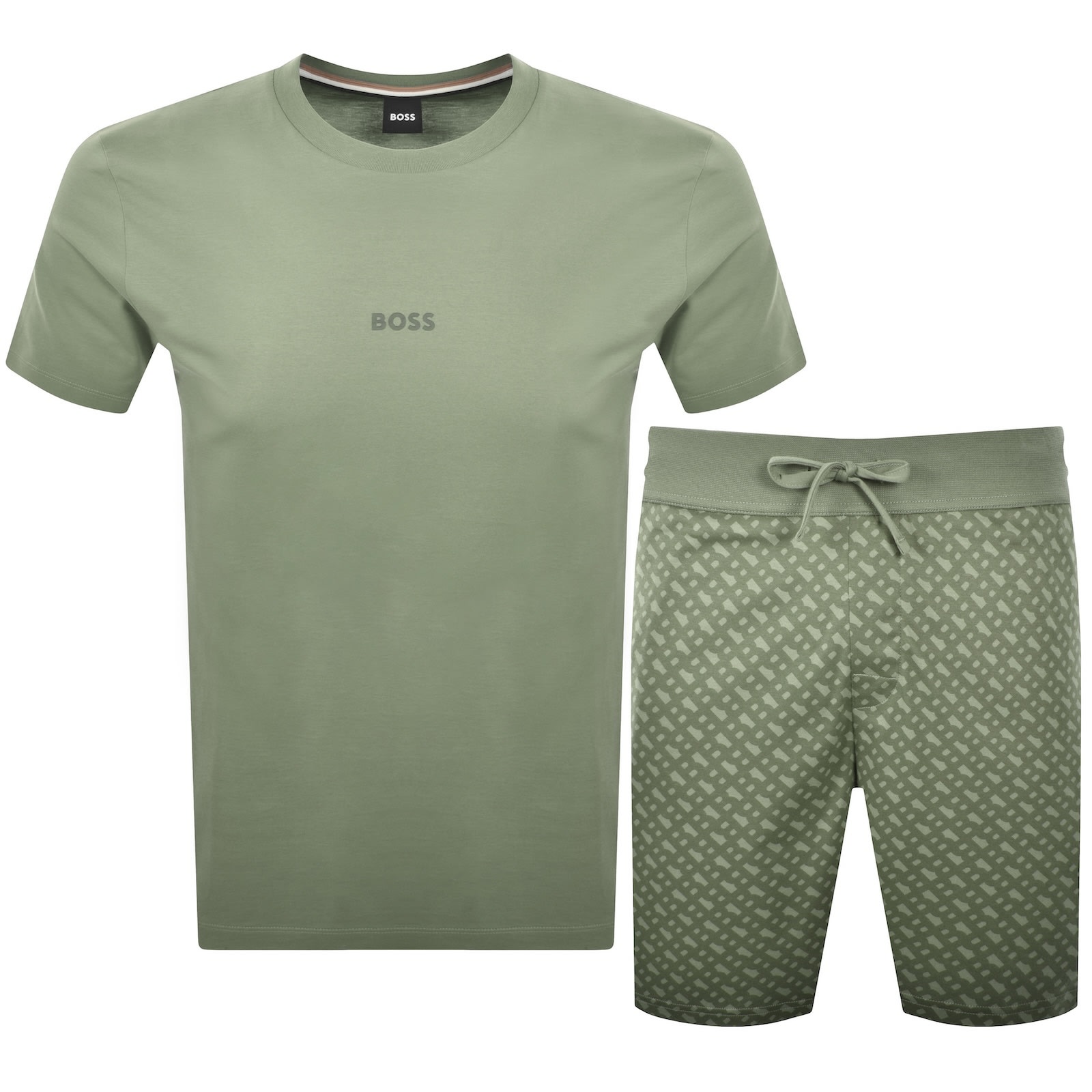 Hugo Boss Boss Relax T Shirt And Shorts Set Green In Green