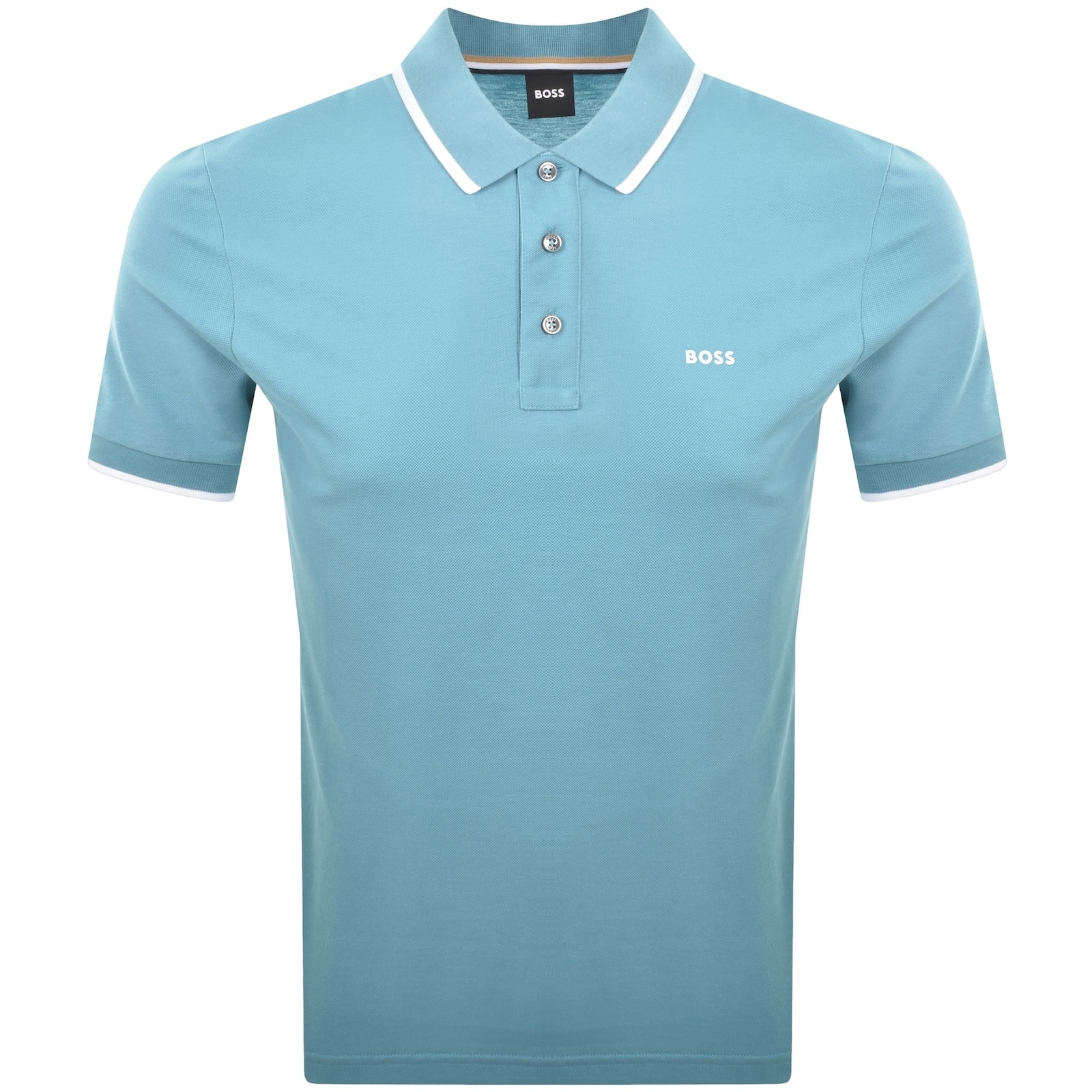Hugo Boss Boss Parlay 190 Polo T Shirt Pale Blue In Blue