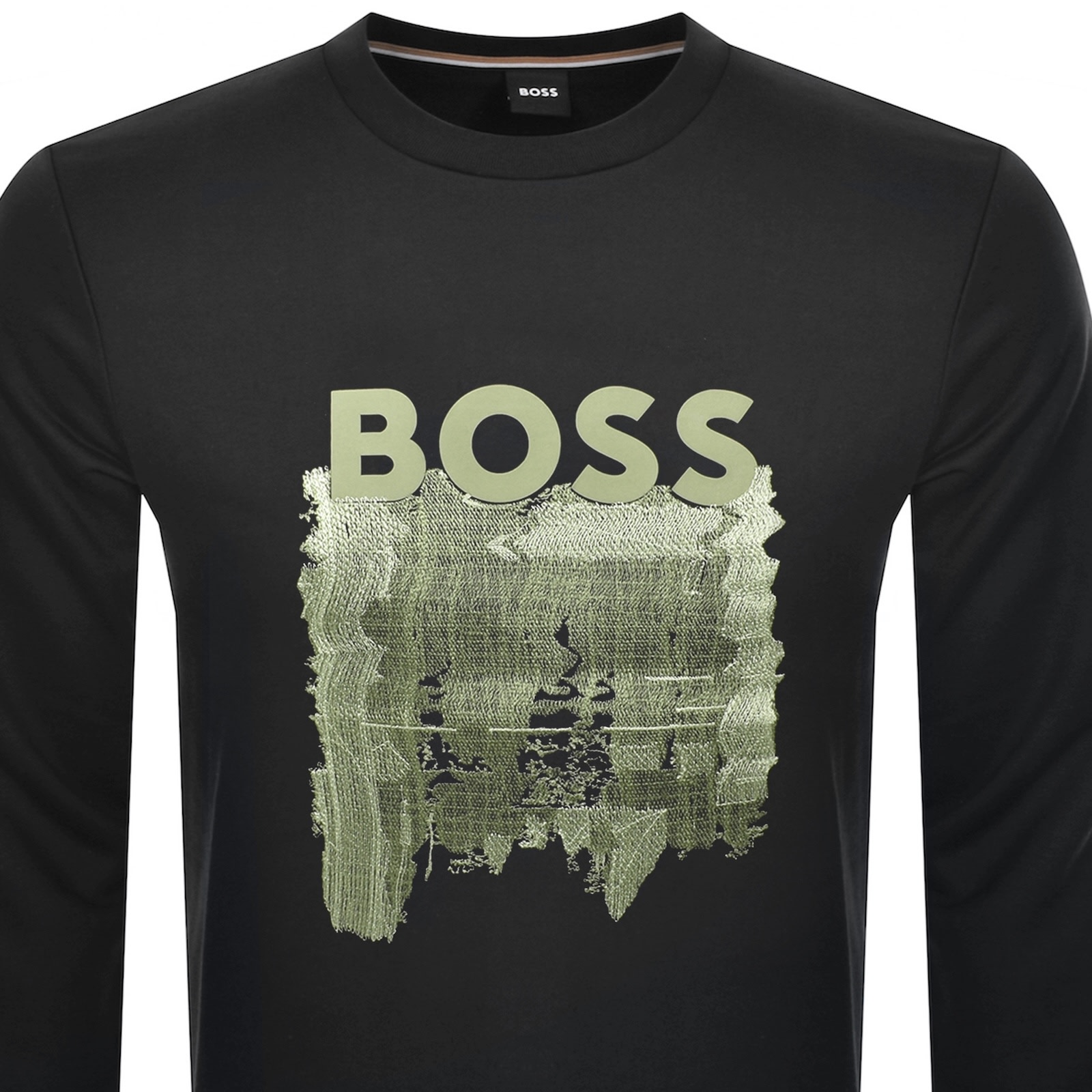 Hugo Boss Logo-print Cotton Sweatshirt In Black