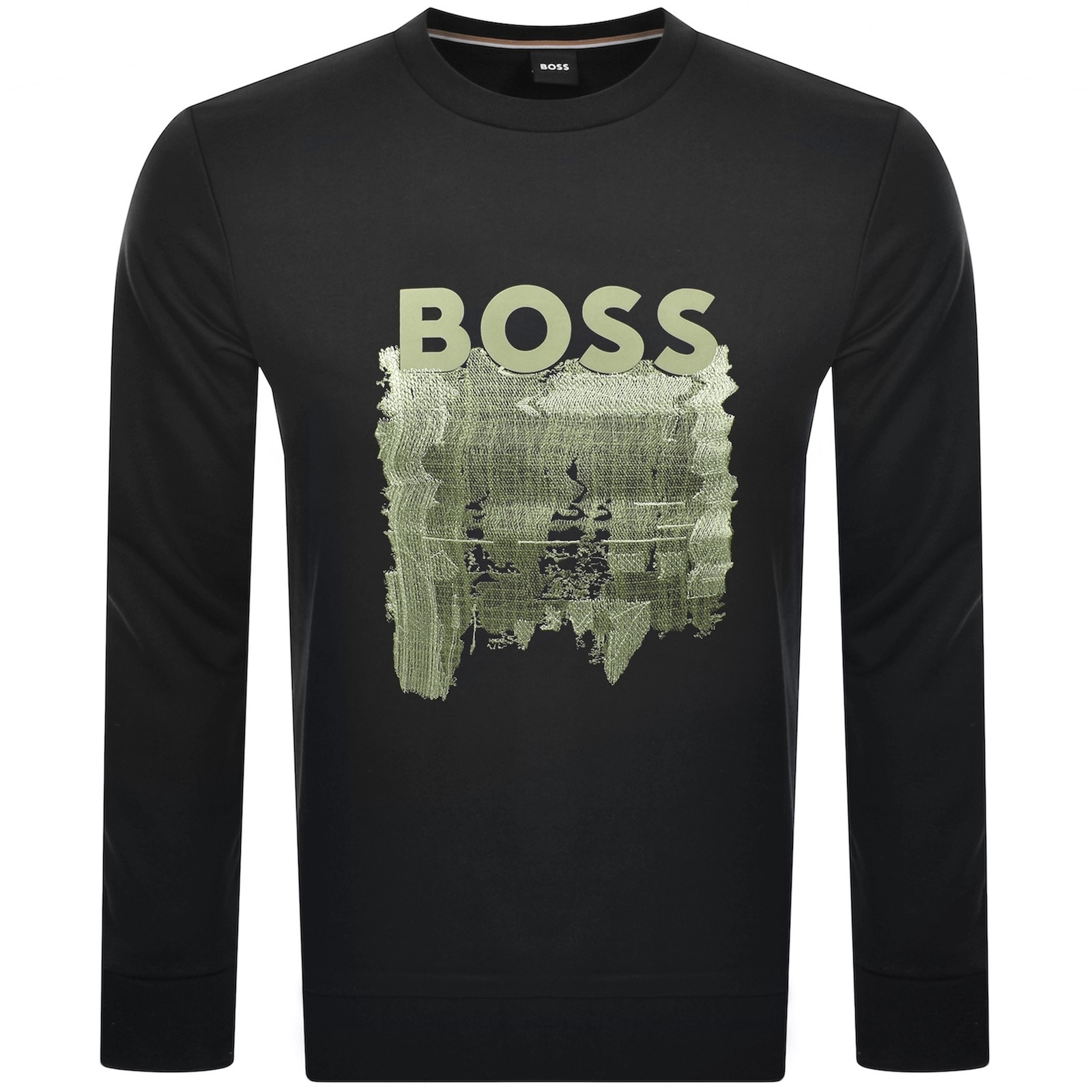 Hugo Boss Logo-print Cotton Sweatshirt In Black