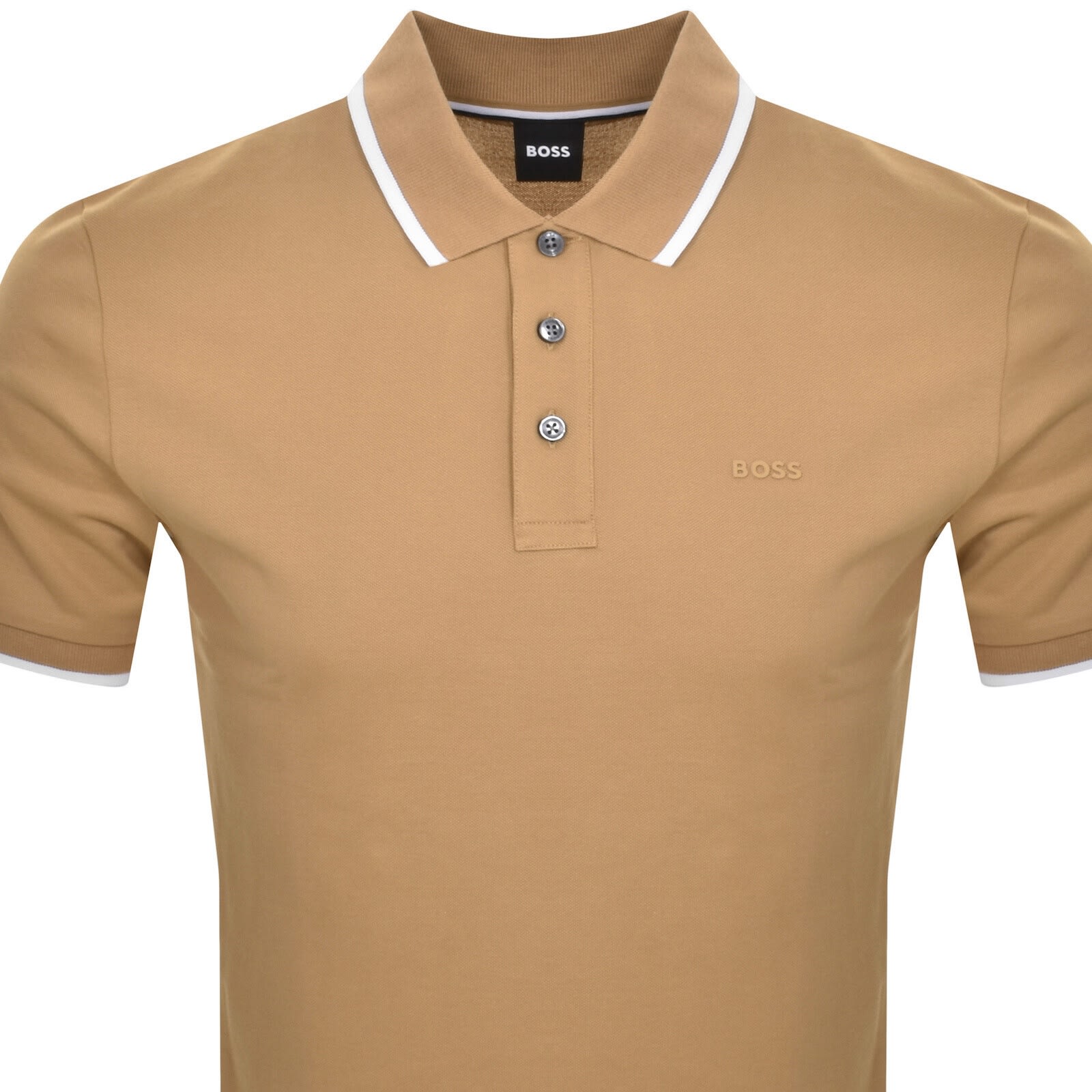 Hugo Boss Boss Parlay 190 Polo T Shirt Beige In Brown