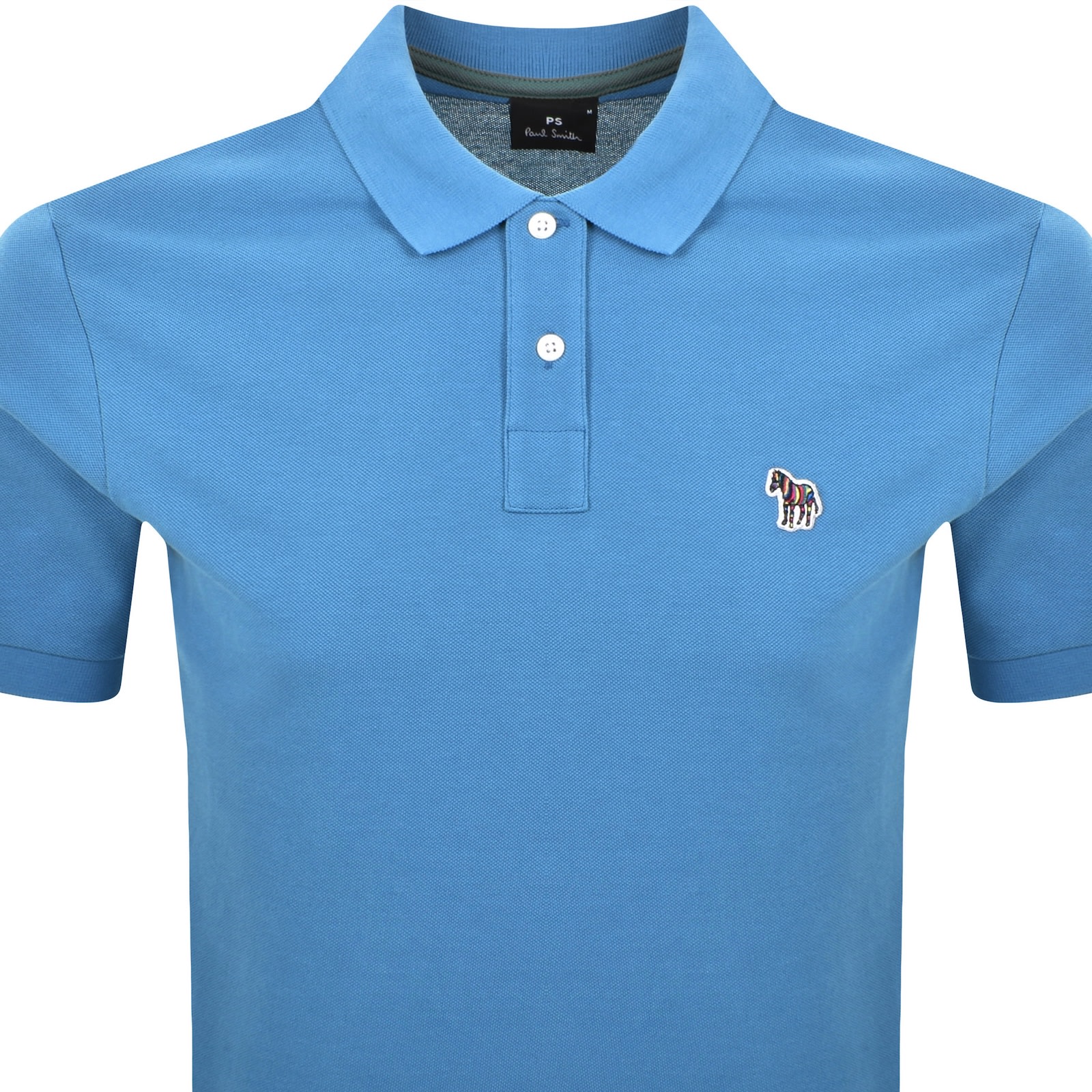 Paul Smith Mens Regular Fit Short Sleeve Zebra Polo Shirt In Blue