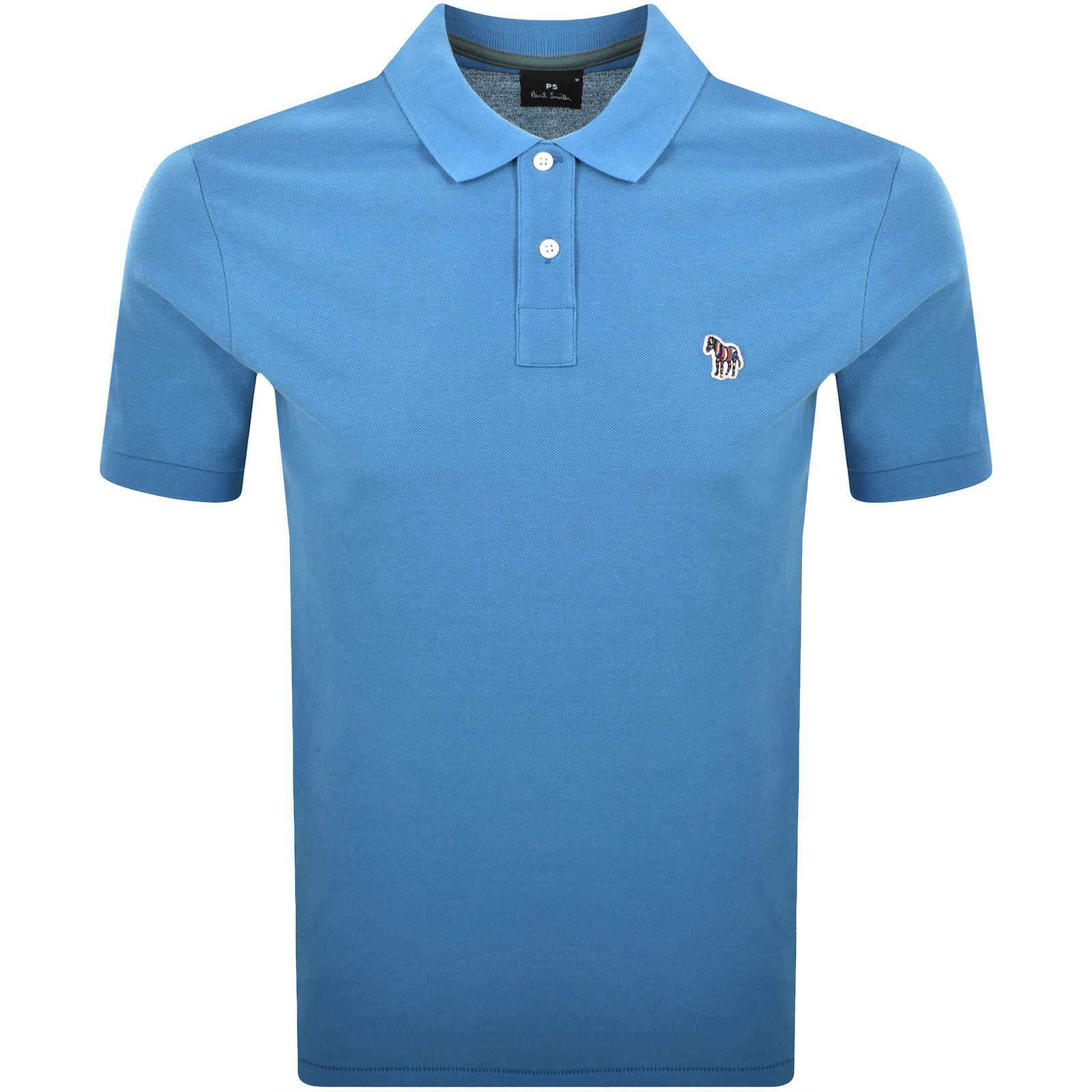 Paul Smith Mens Regular Fit Short Sleeve Zebra Polo Shirt In Blue
