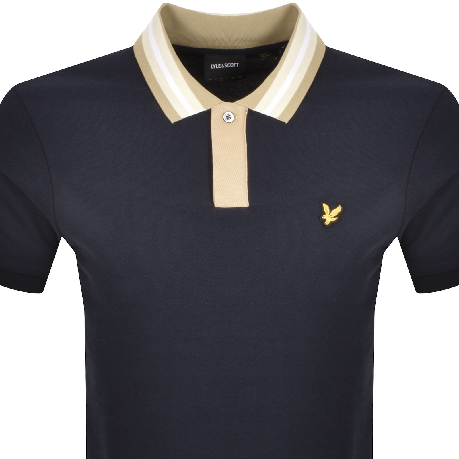 Lyle & Scott Lyle And Scott Contrast Tipped Polo Navy In Blue