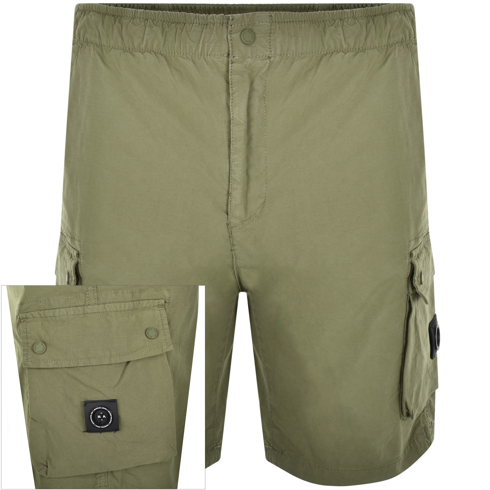 Marshall Artist Micro Cargo Shorts Khaki In Green