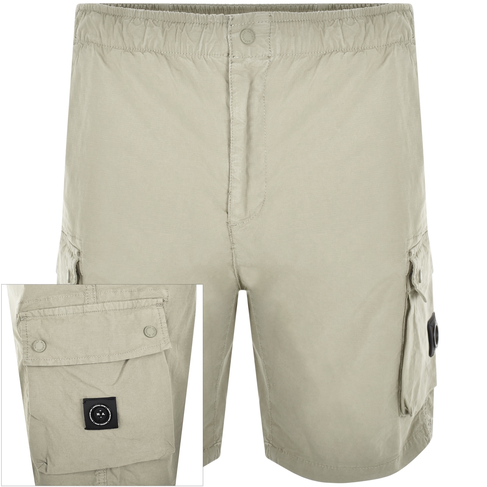 Marshall Artist Micro Cargo Shorts Green In Gray