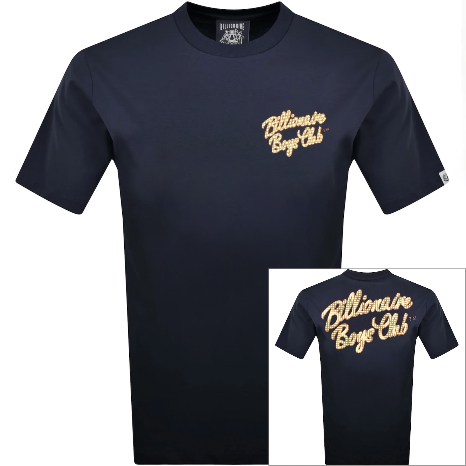 Billionaire Boys Club Script Logo T Shirt Navy In Blue