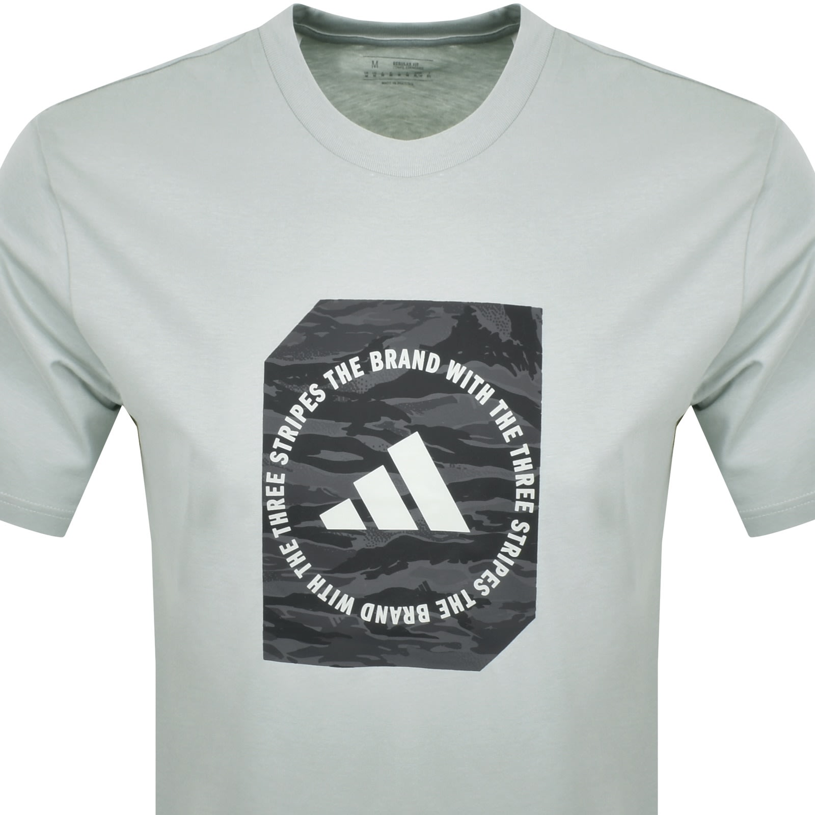 Adidas Sportswear Camo Box T Shirt Grey In Gray