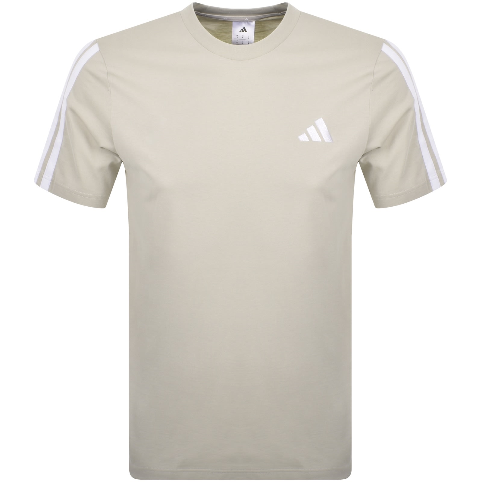 Adidas Sportswear 3 Stripes T Shirt Beige In Neutral