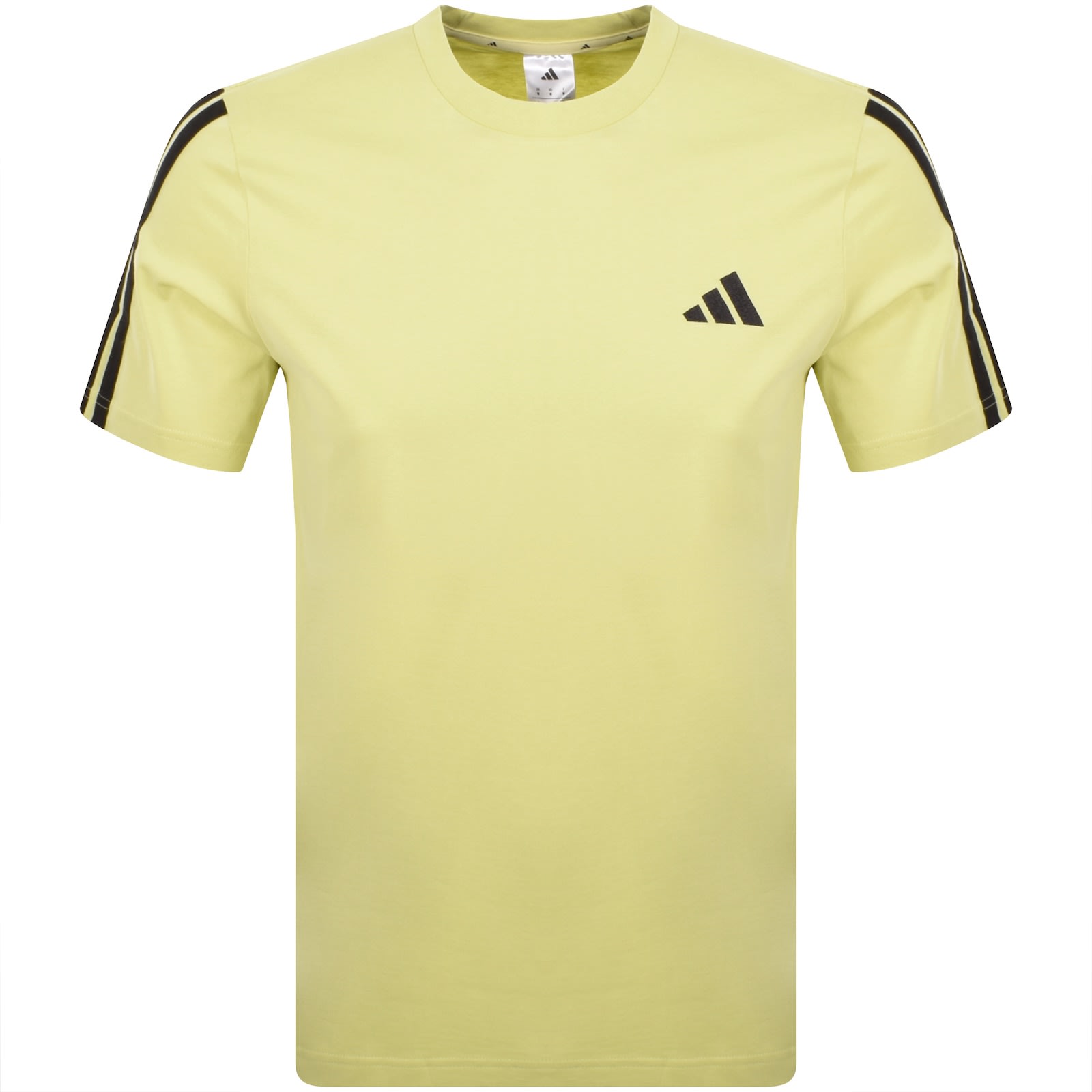 Adidas Sportswear 3 Stripes T Shirt Yellow In Yellow