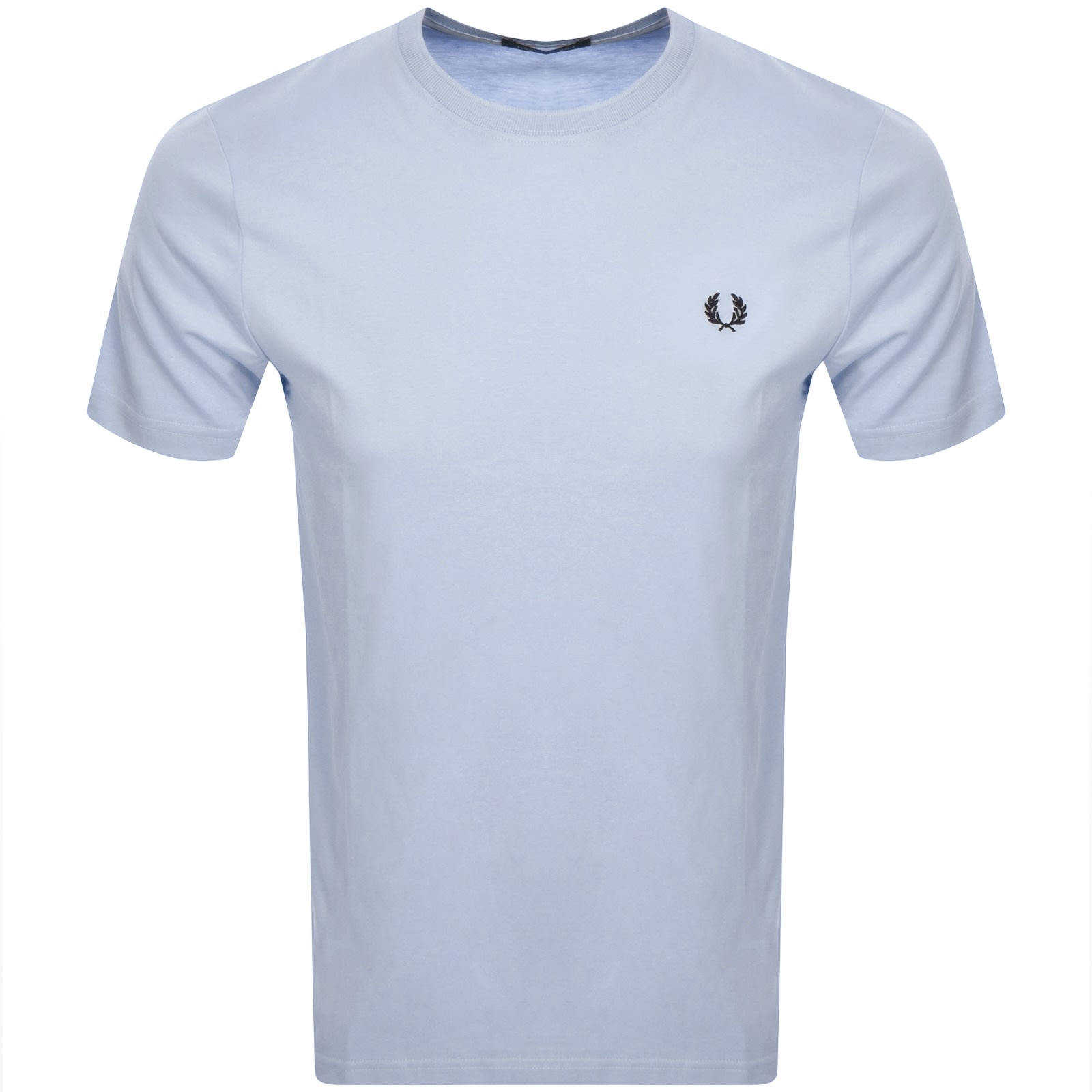 Fred Perry Crew Neck Soft Fabric Short Sleeves In Blue
