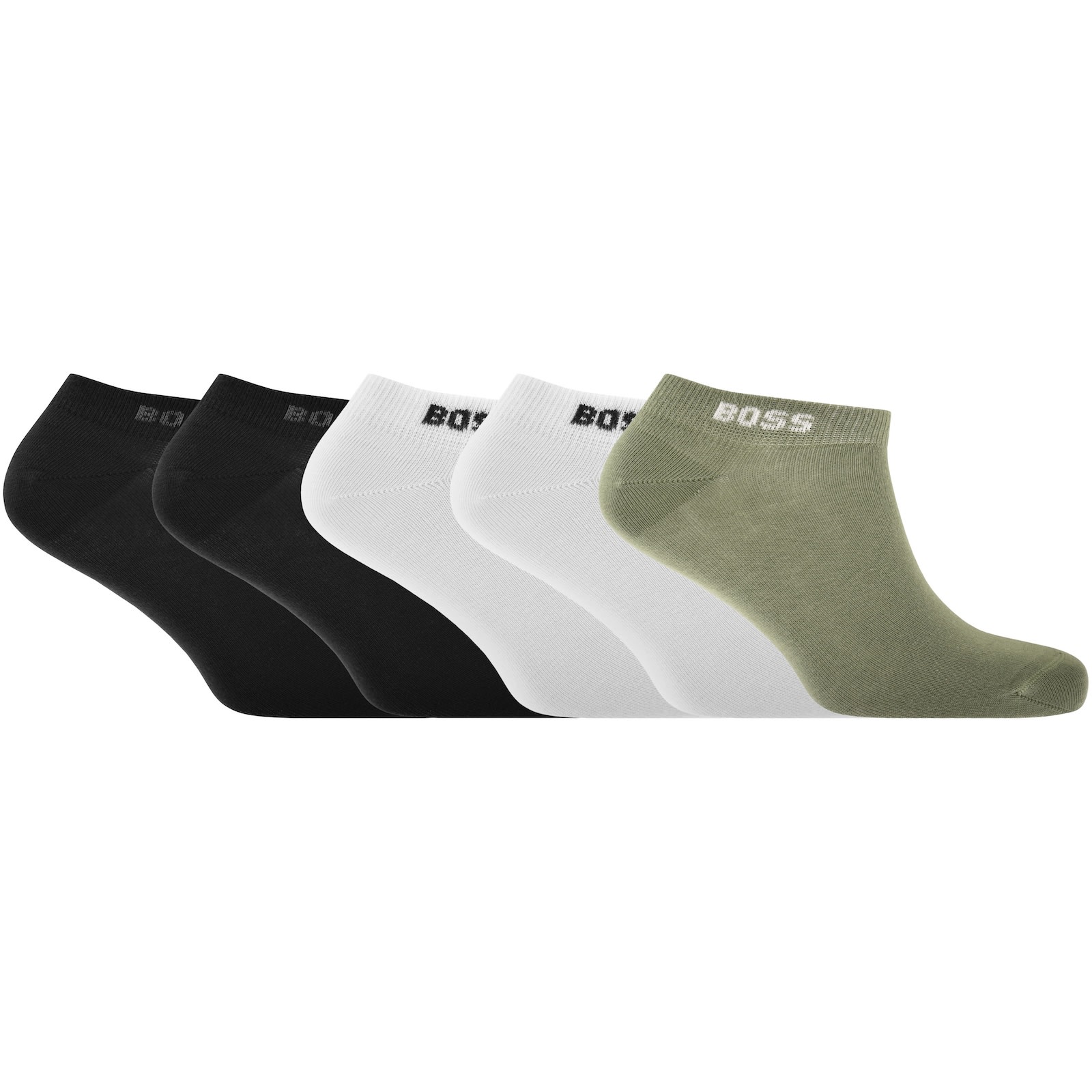 Hugo Boss Boss 5 Pack Ankle Socks In Multi