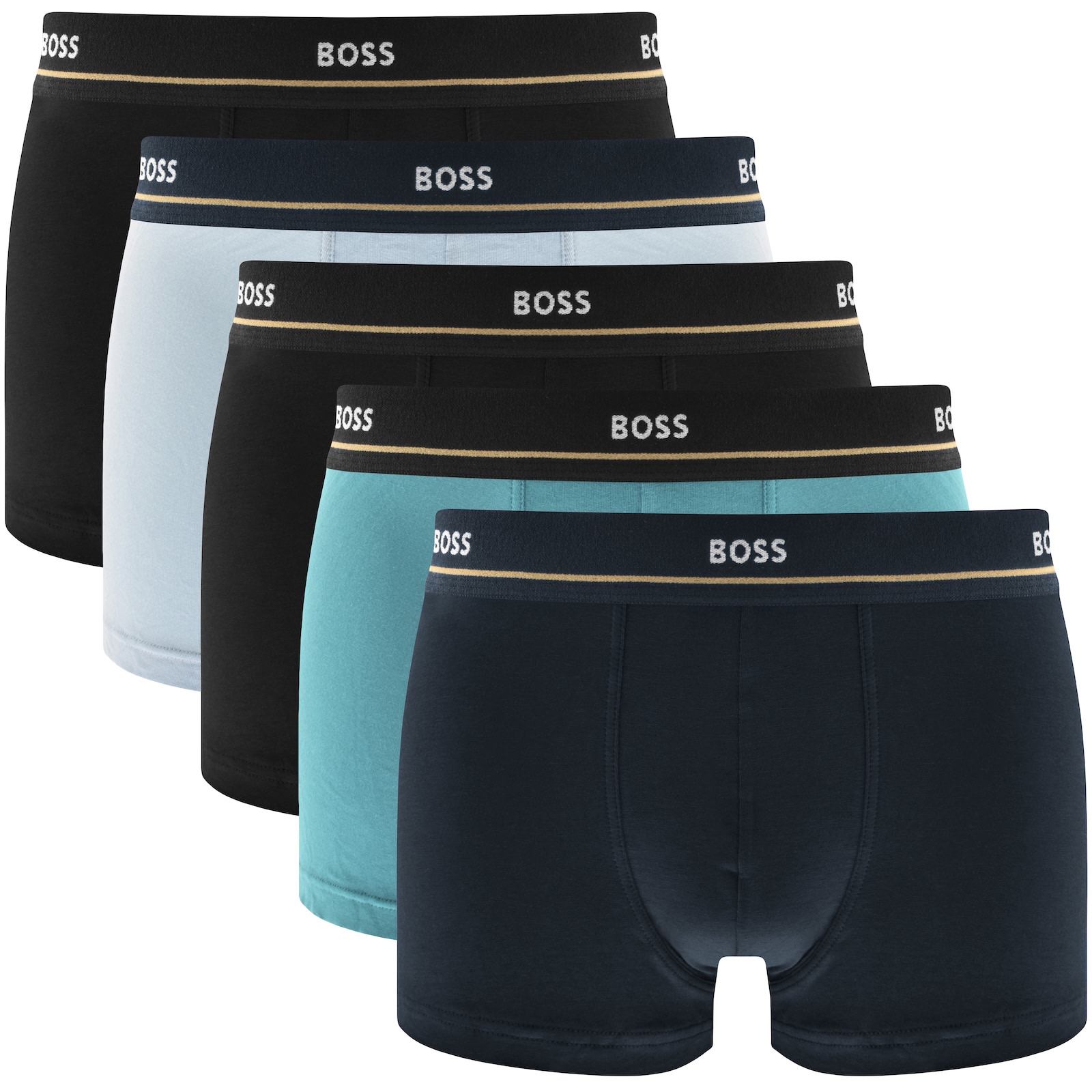 Hugo Boss Boss Underwear 5 Pack Boxer Trunks In Multi