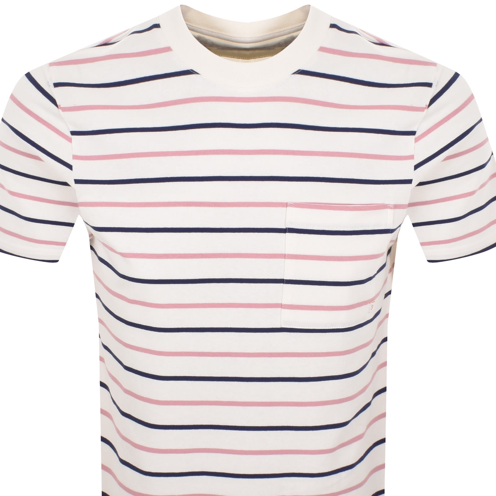 Farah Vintage Farah Stacey Stripe Pocket T Shirt Ecru