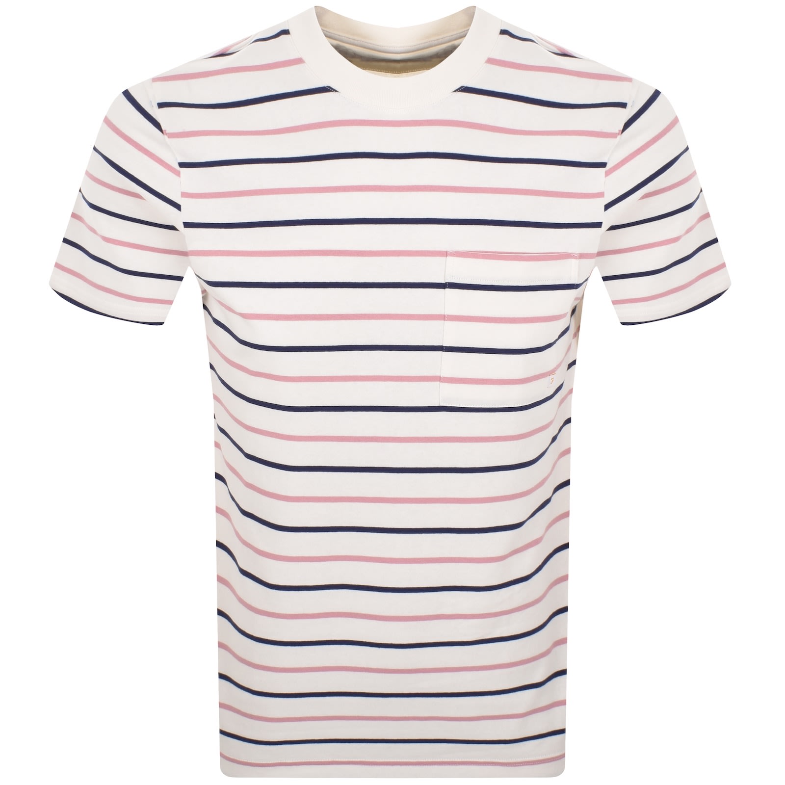 Farah Vintage Farah Stacey Stripe Pocket T Shirt Ecru