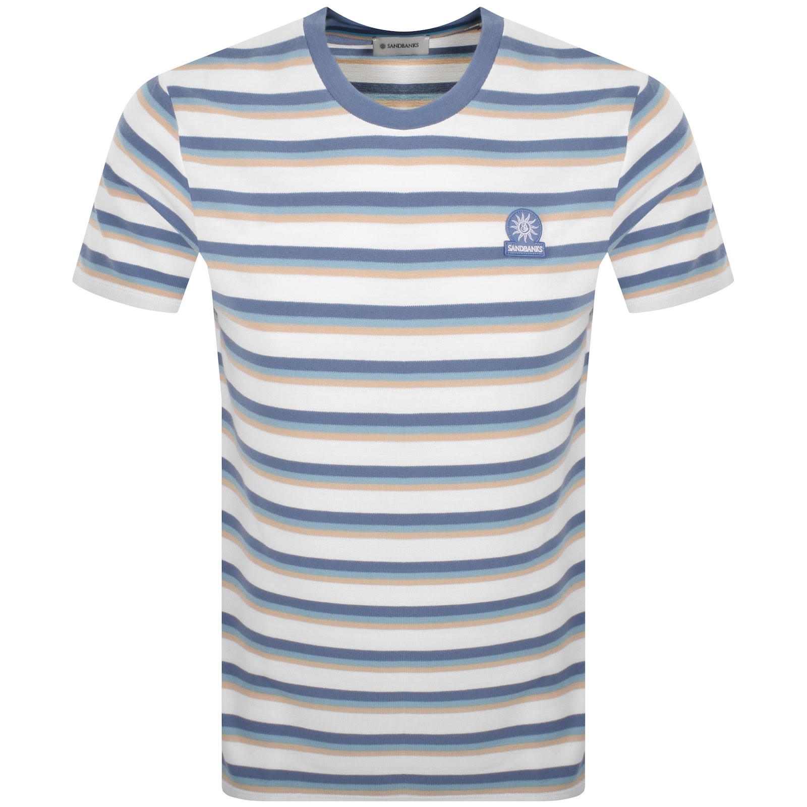 Sandbanks Tricolour Fade Stripe T Shirt Multi
