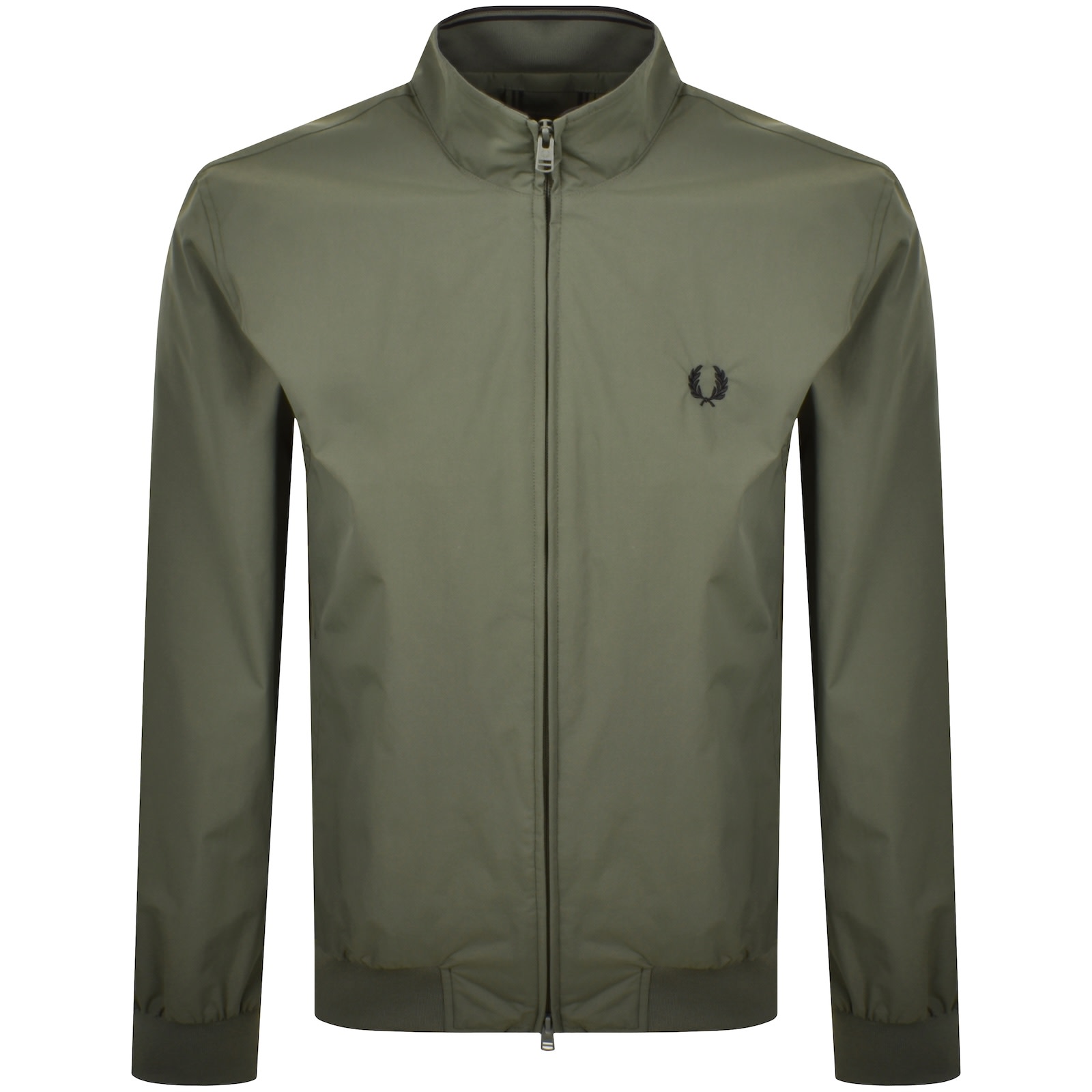 Fred Perry Brentham Jacket Laurel Wreath Green In Green