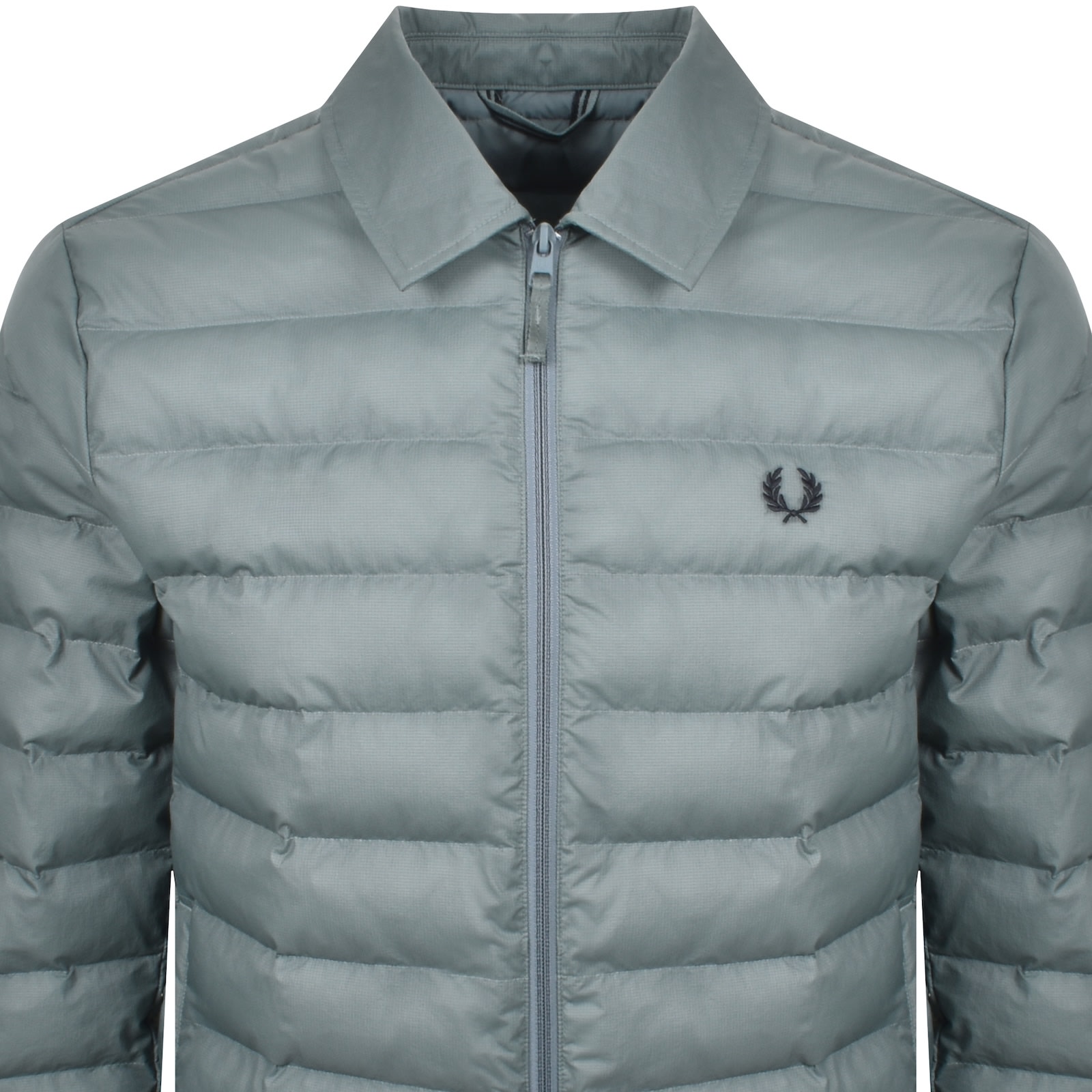 Fred Perry Collared Insulated Jacket Blue In Green