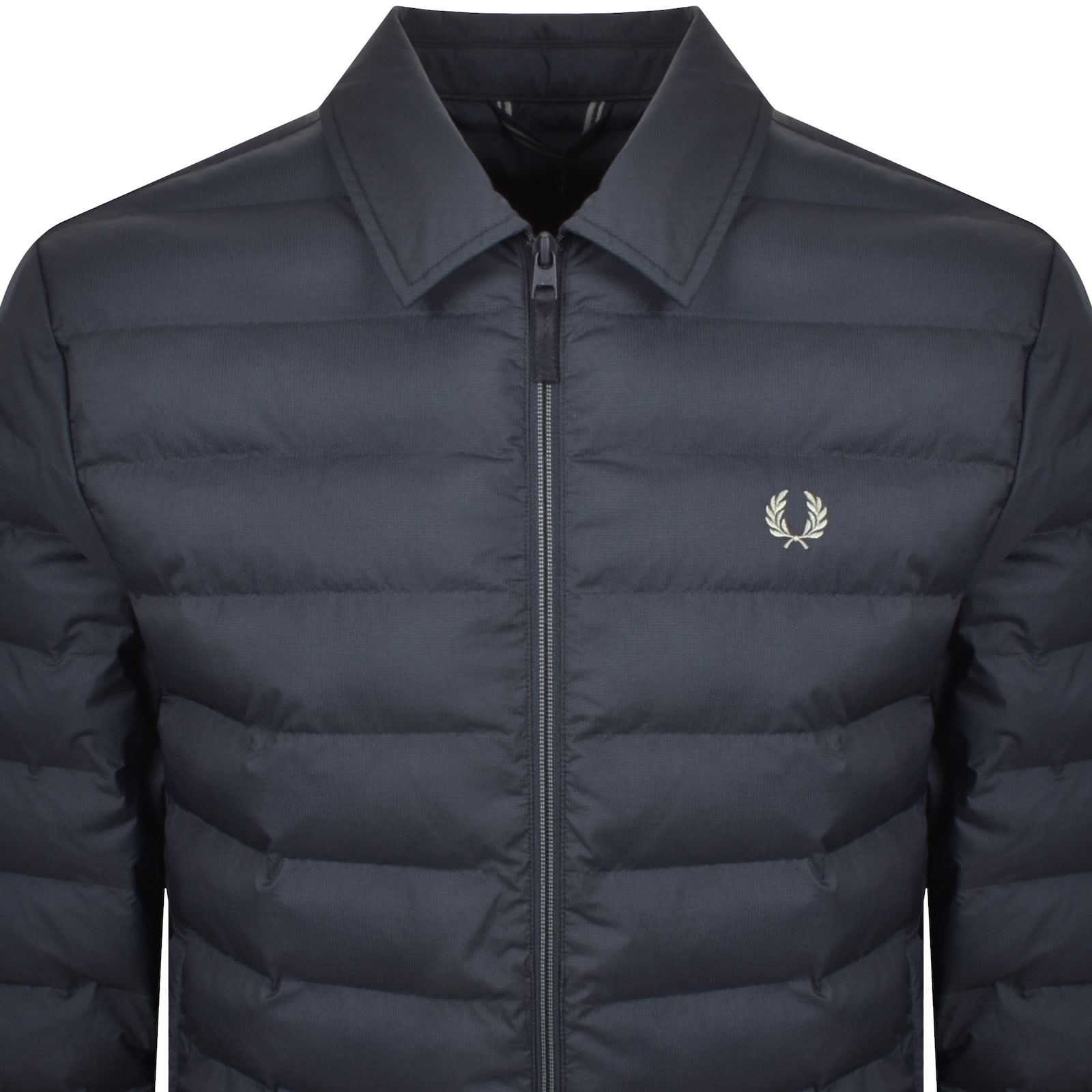 Fred Perry Collared Insulated Jacket Dark Airforce In Blue