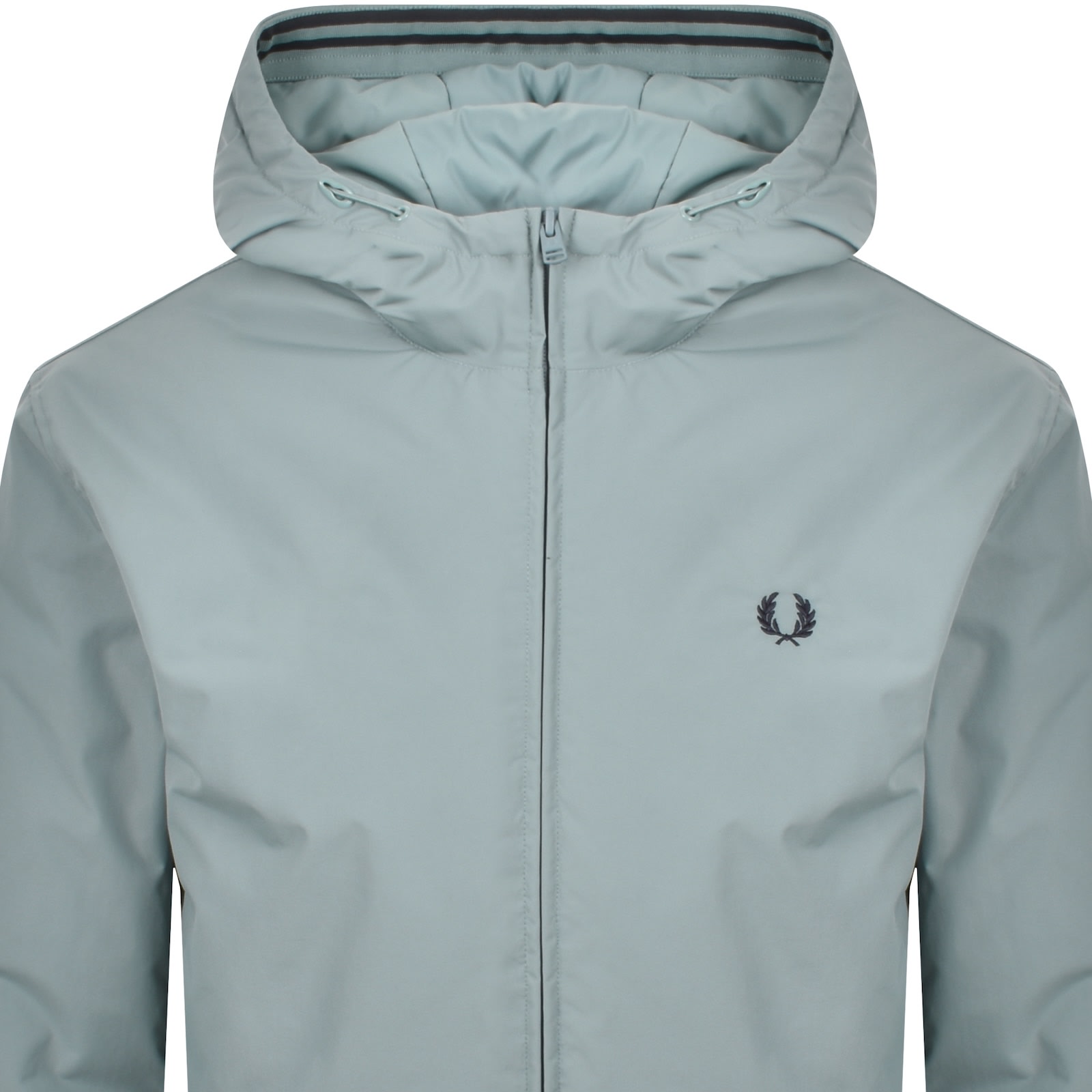 Fred Perry Brentham Hooded Jacket Stockport Blue In Animal Print