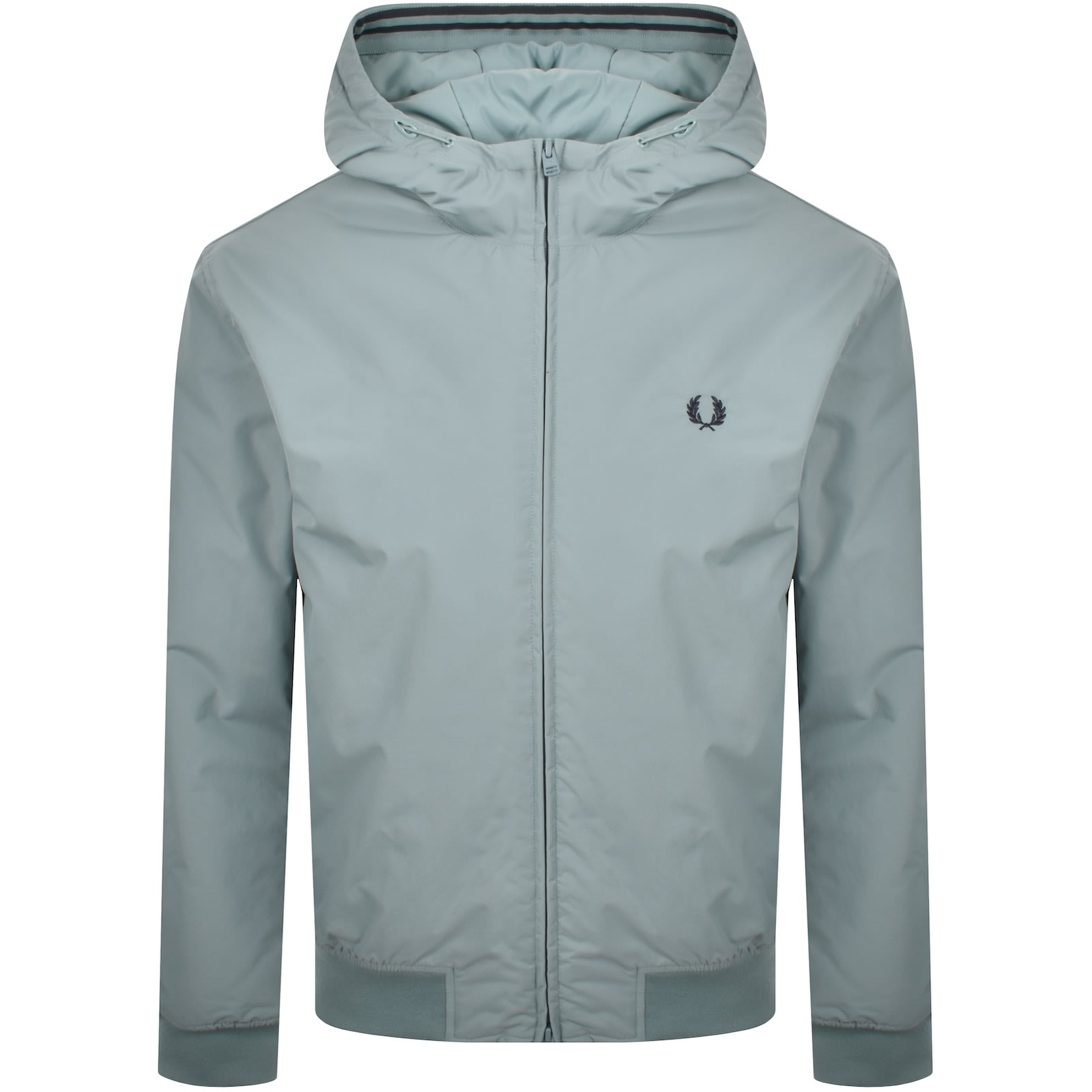 Fred Perry Brentham Hooded Jacket Stockport Blue In Animal Print