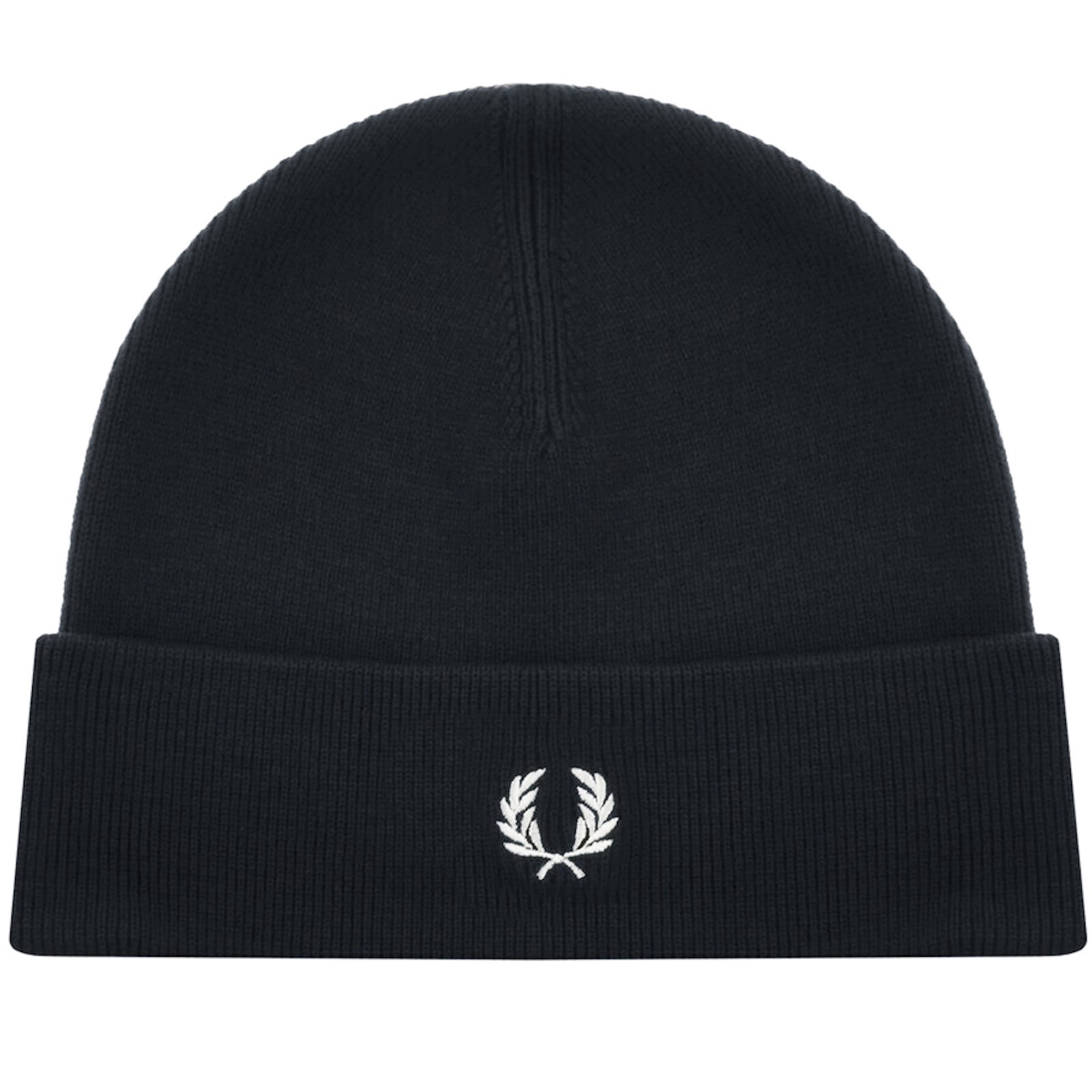 Fred Perry Classic Beanie Hat Navy In Black