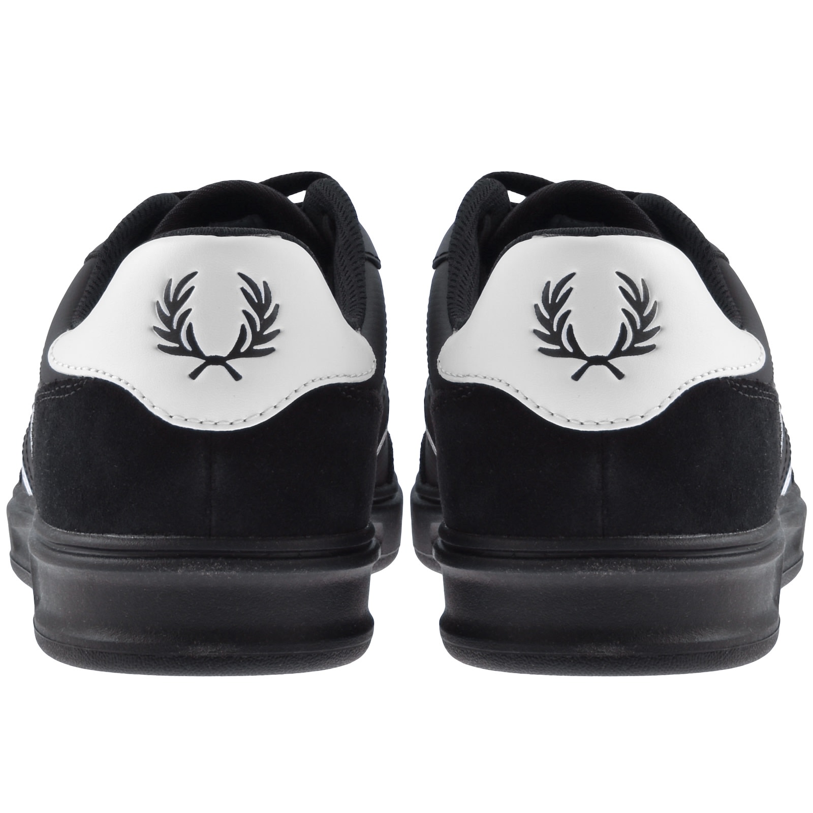 Fred Perry B4 Leather Trainers Navy In Black
