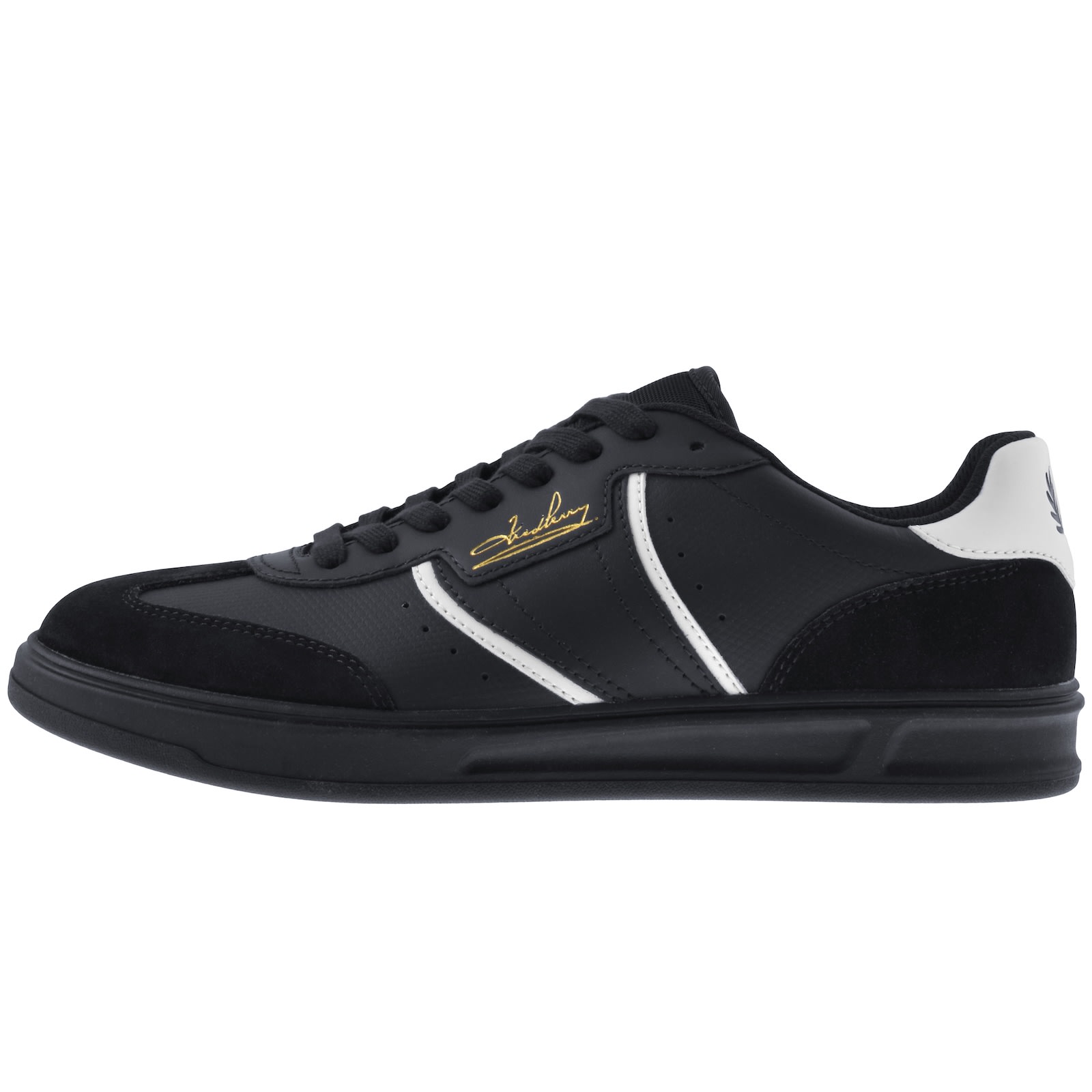 Fred Perry B4 Leather Trainers Navy In Black