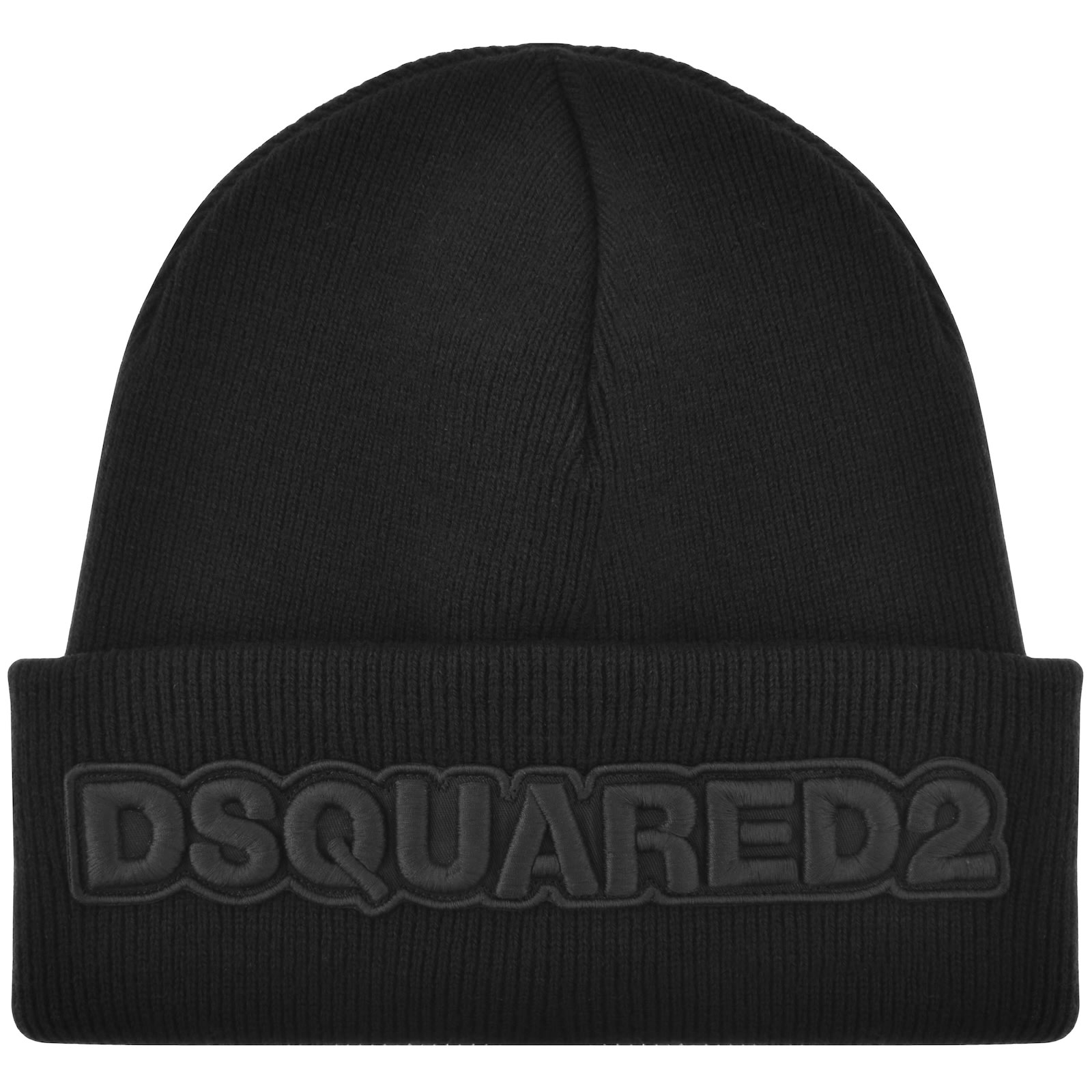 Dsquared2 Black Logo Beanie Hat