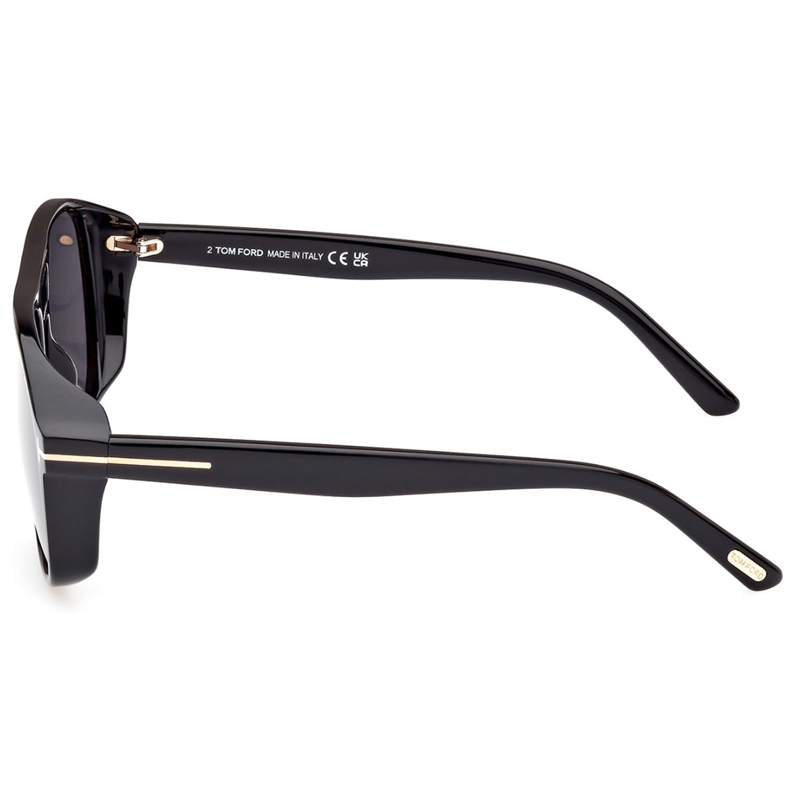 Tom Ford Rosco Aviator Acetate Sunglasses In Black Smoke