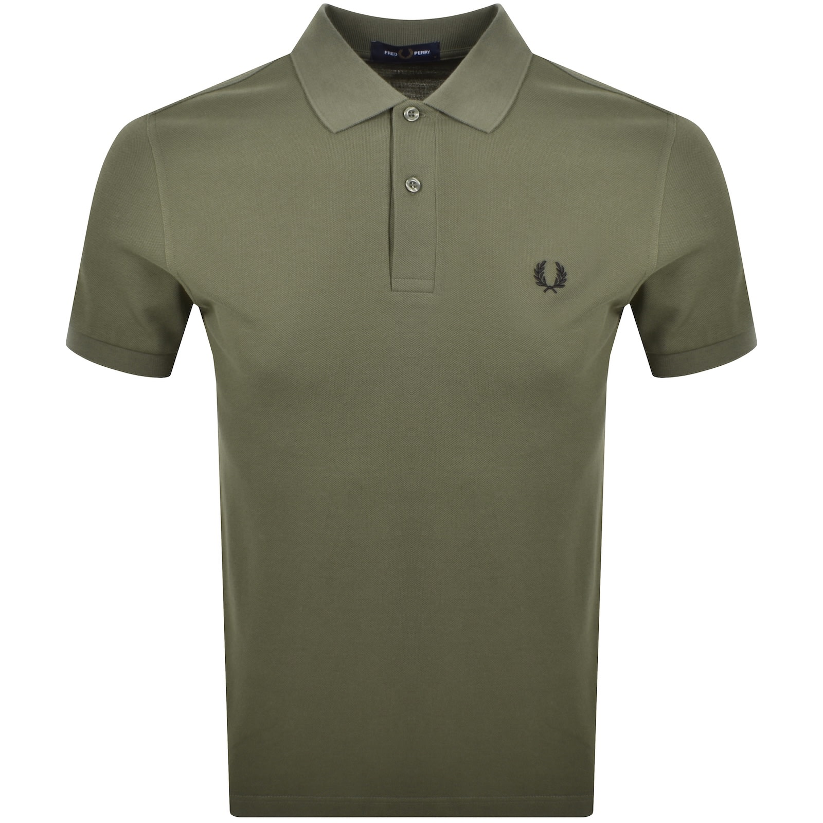 Fred Perry Plain Polo T Shirt Laurel Wreath Green In Green