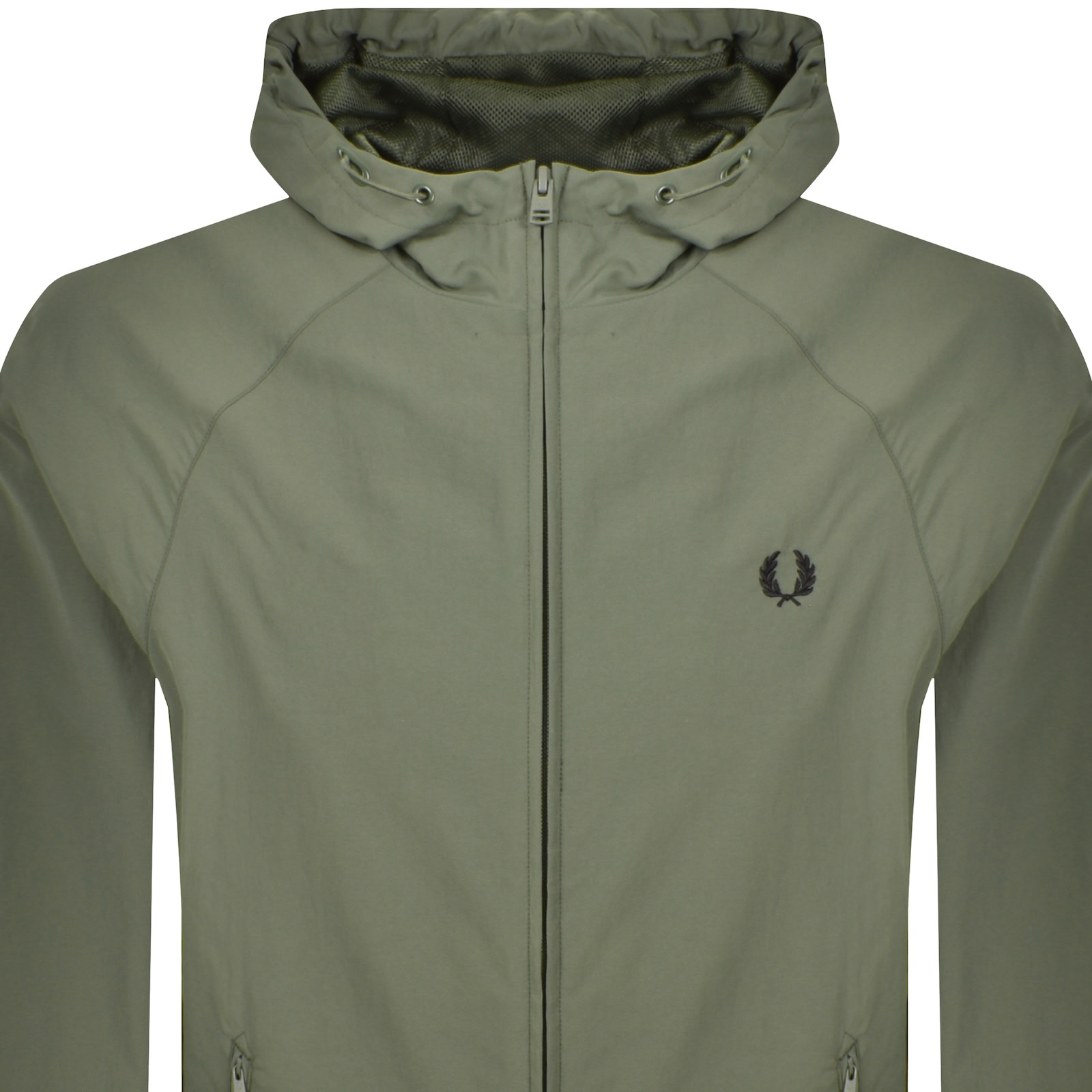Fred Perry Hooded Shell Jacket Green In Green