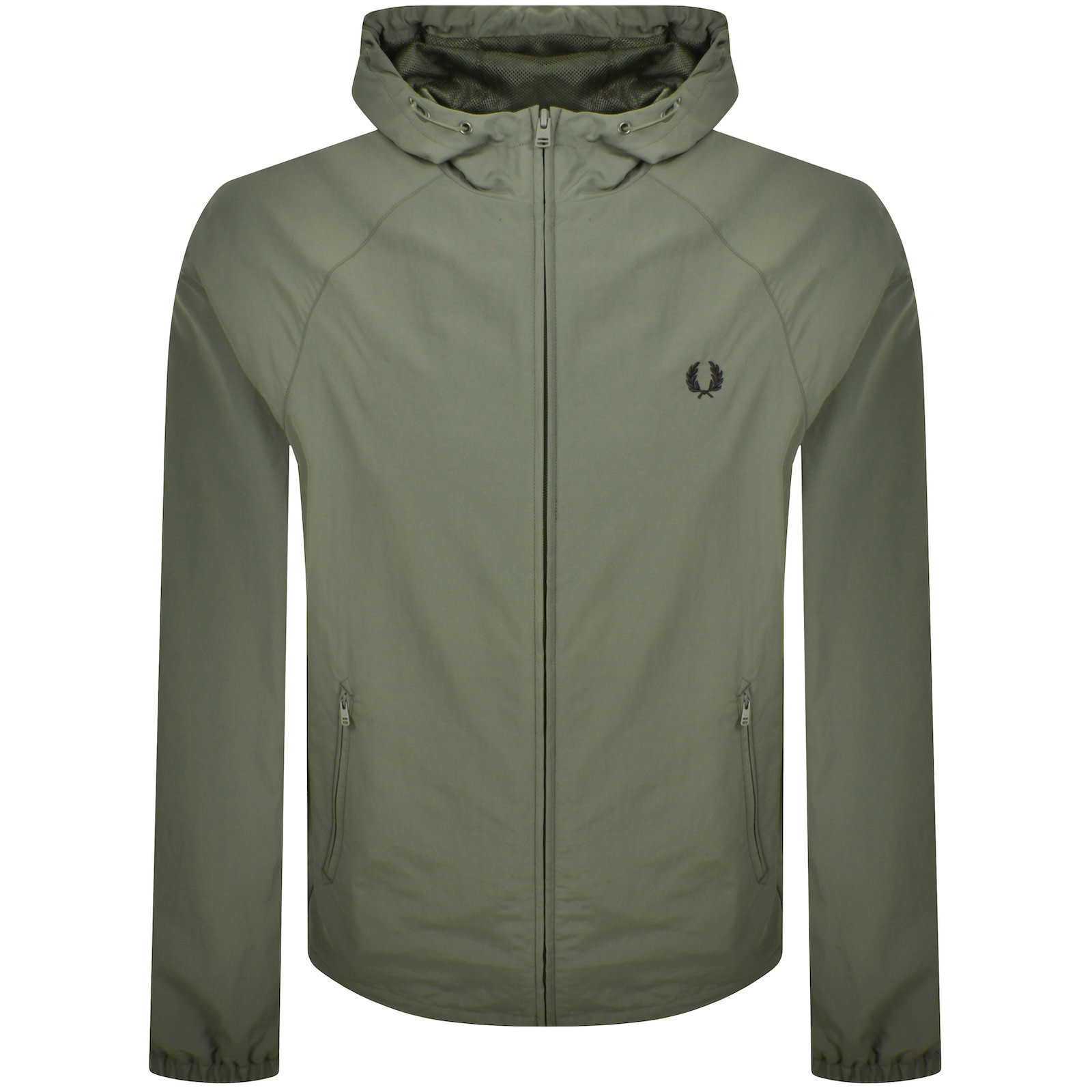 Fred Perry Hooded Shell Jacket Green In Green