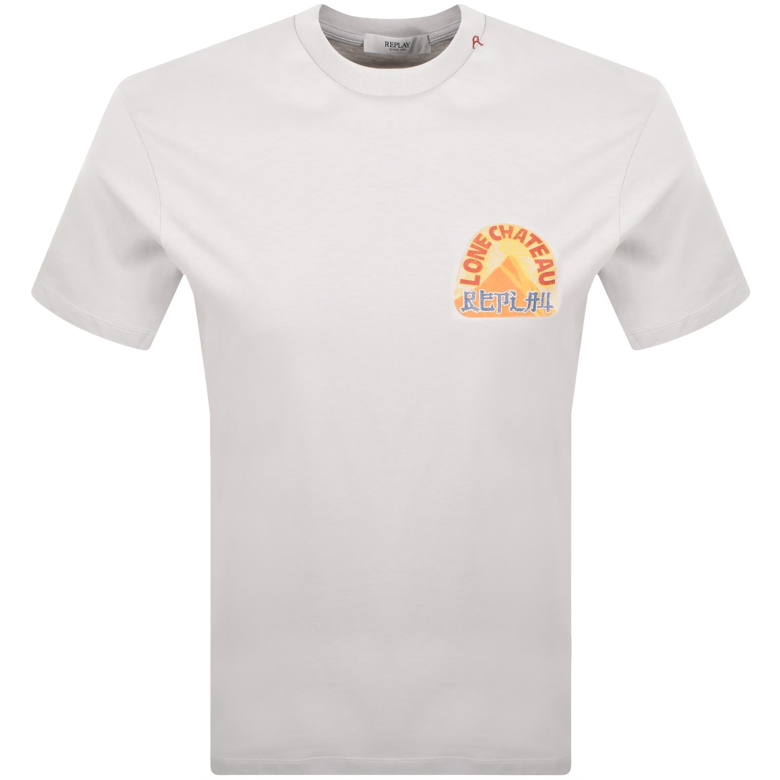 Replay Logo T Shirt Grey In Gray