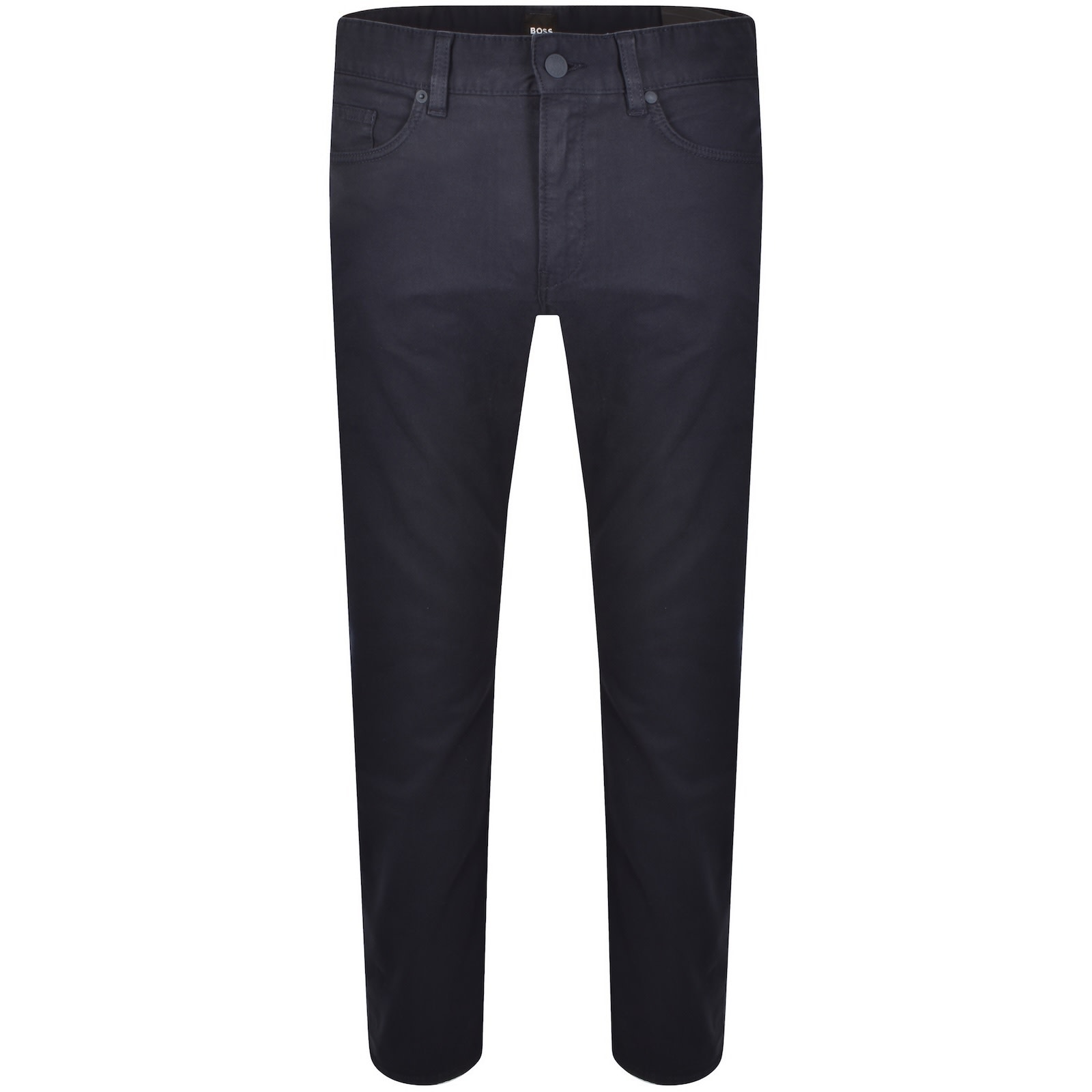Hugo Boss Boss Mens Black Tapered-fit Straight-leg Stretch-denim Jeans In Black