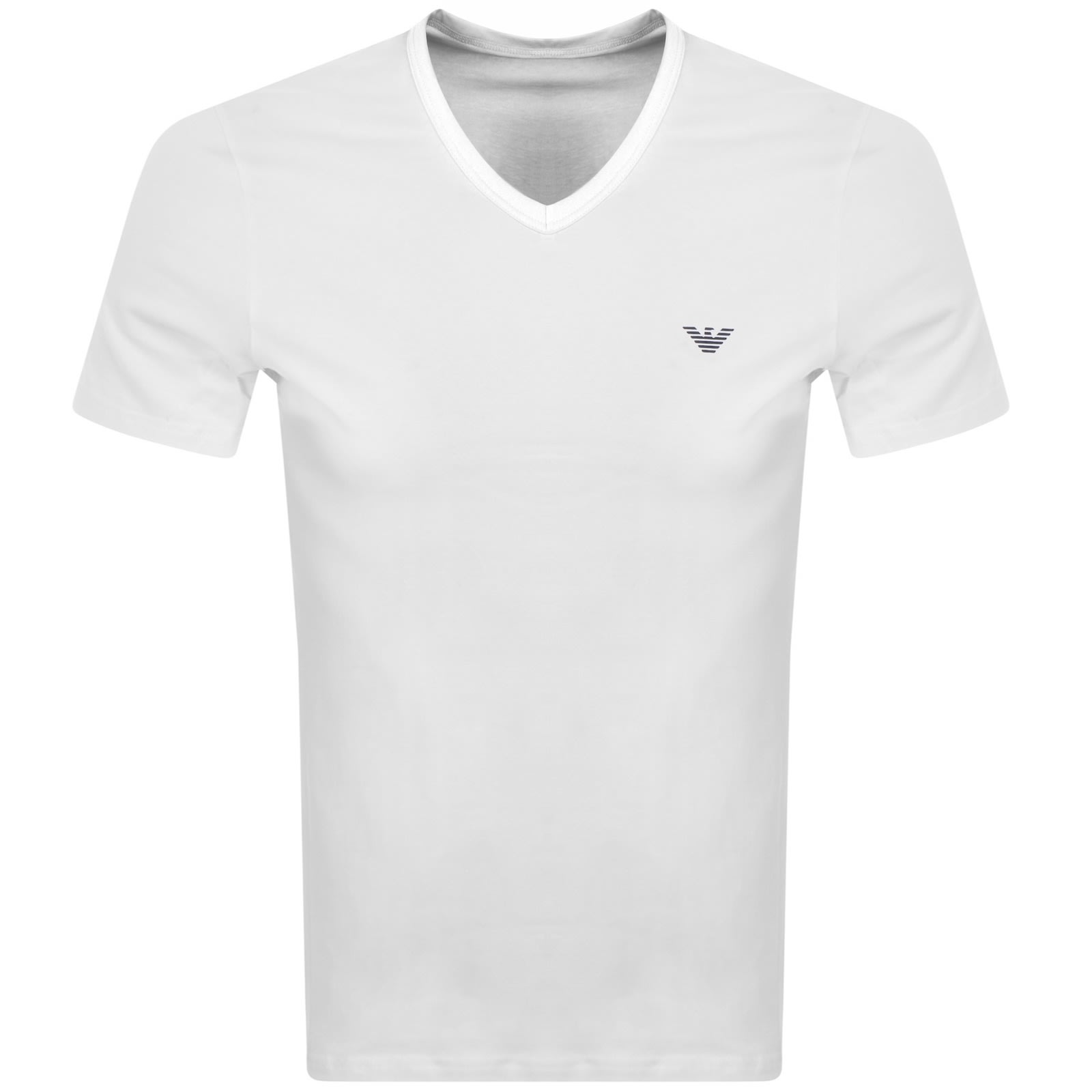Armani Collezioni Emporio Armani 2 Pack Logo T Shirts In White