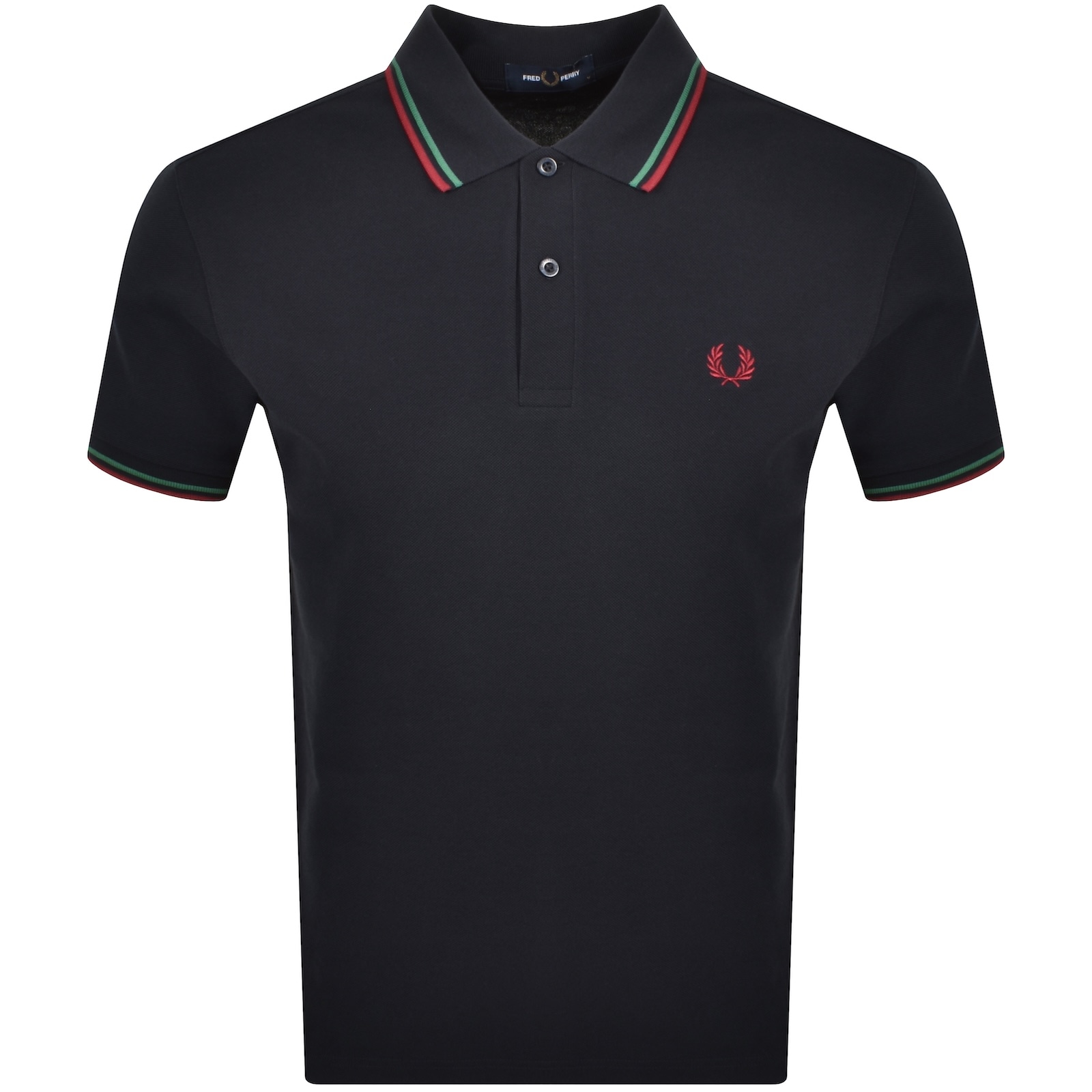 Fred Perry Twin Tipped Polo T Shirt Navy In Blue