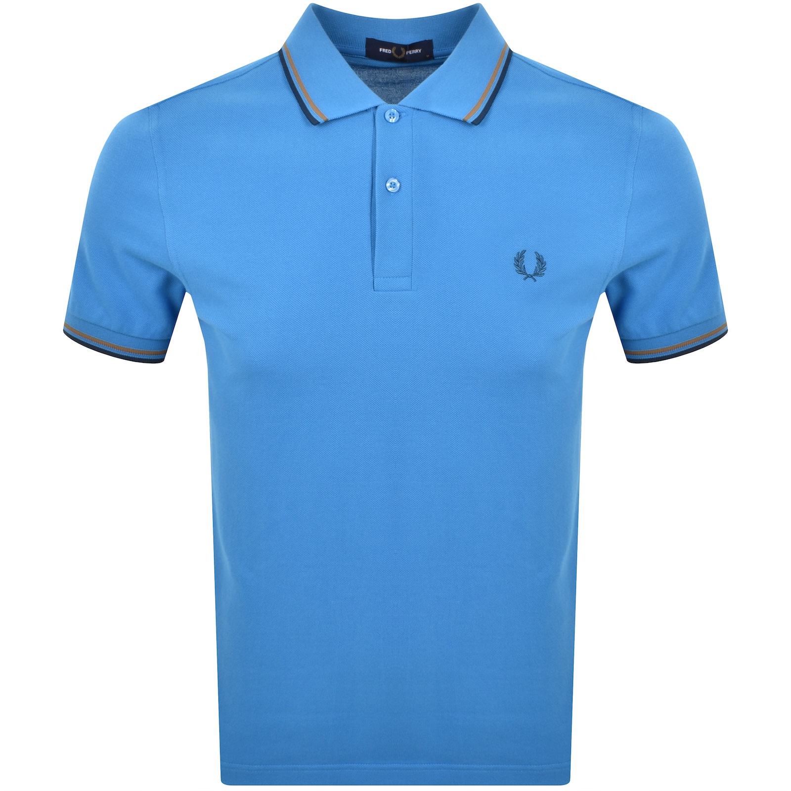 Fred Perry Twin Tipped Polo T Shirt Blue