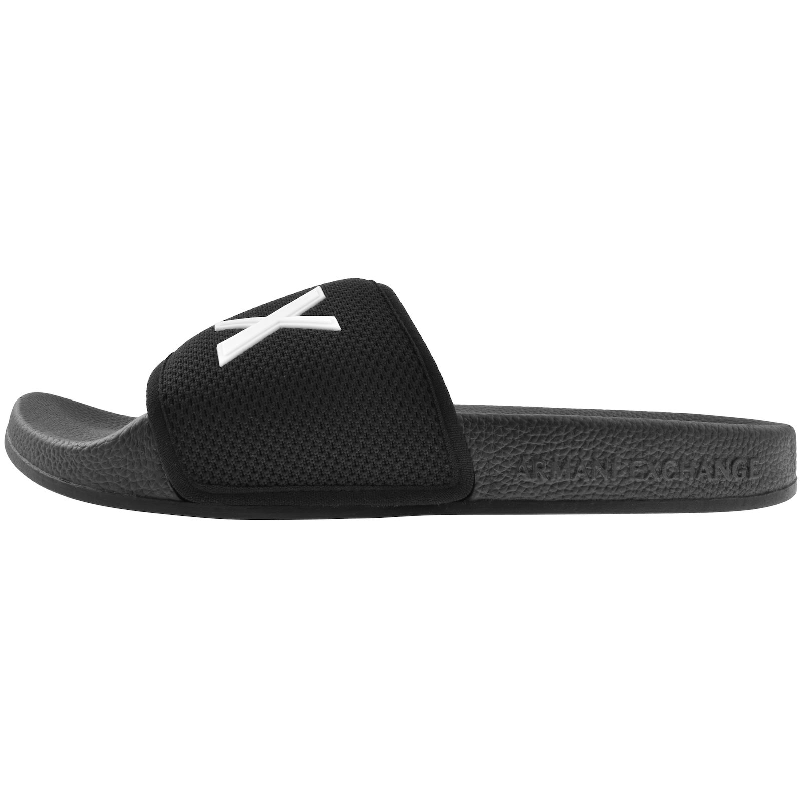 Armani Exchange Sandals Black Polyester In Black
