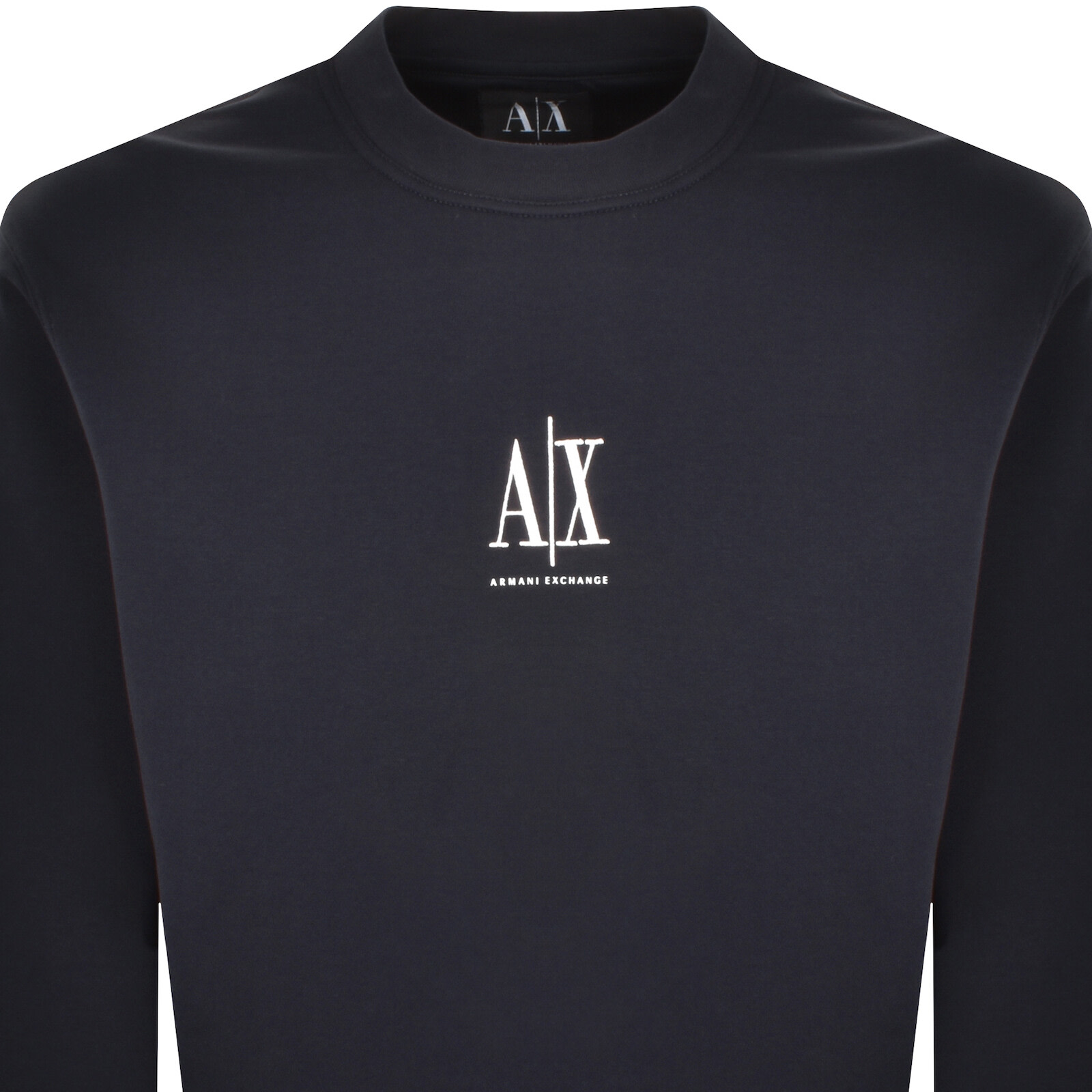 Armani Exchange Logo Sweatshirt Navy In Navy