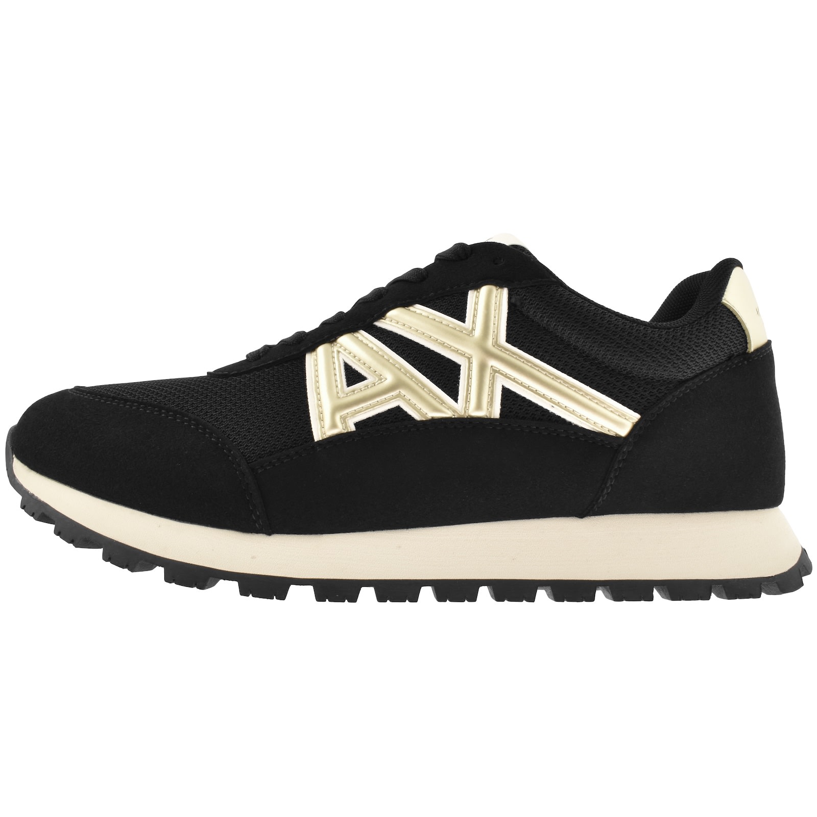 Armani Exchange Logo Trainers Black In Black