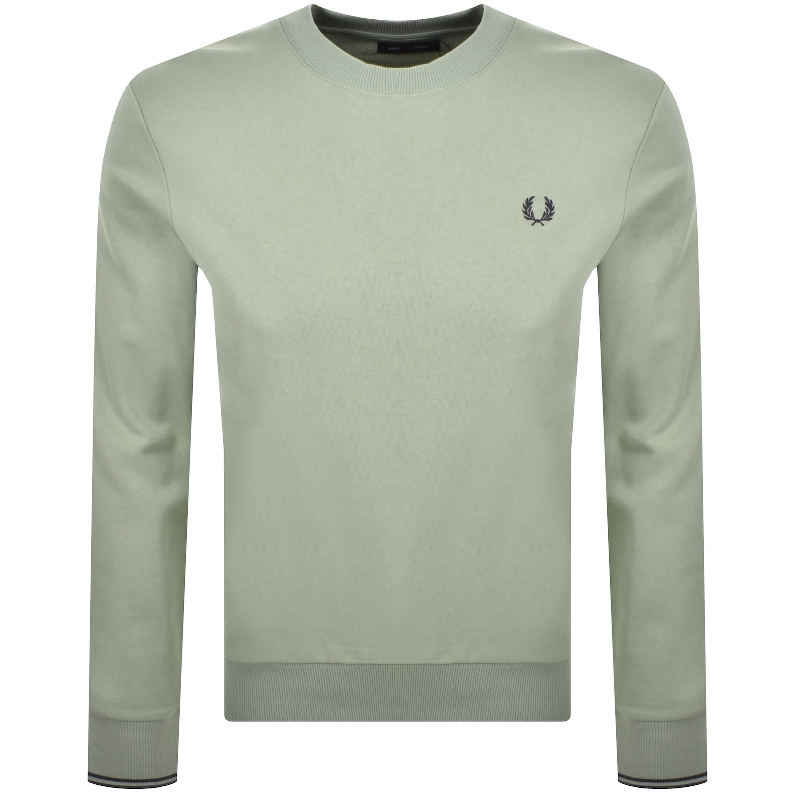 Fred Perry Crew Neck Sweatshirt Bayleaf Green In Green