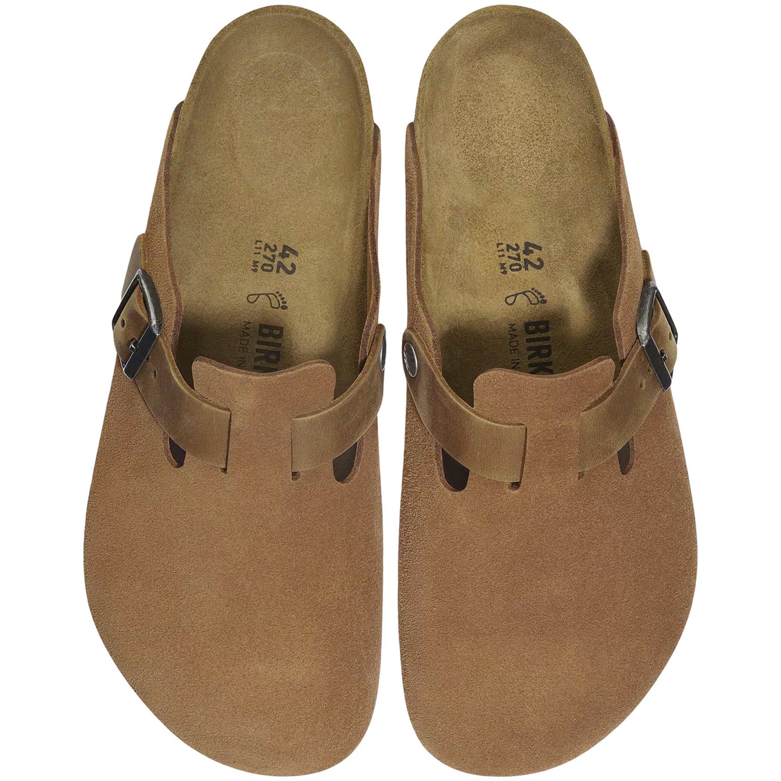 Birkenstock Boston Bs Mules Cognac In Brown