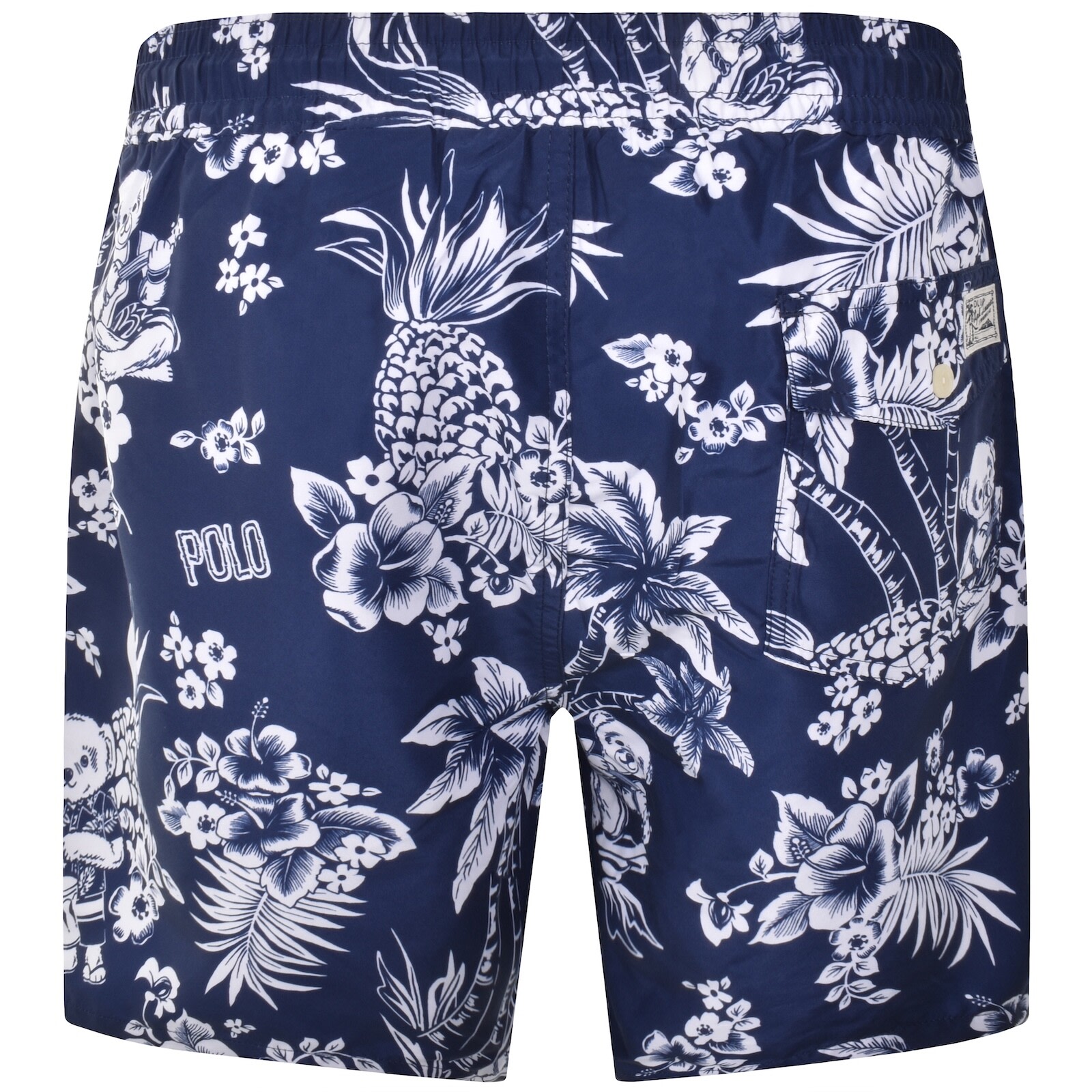 Ralph Lauren Tropical Bear Swim Shorts Blue In Blue