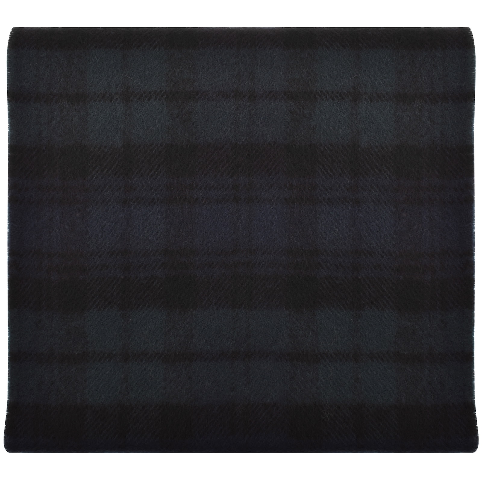 Fred Perry Lambswool Tartan Scarf Black In Black