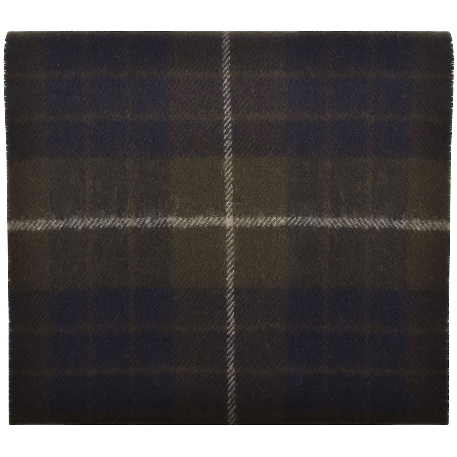 Fred Perry Lambswool Tartan Scarf Brown In Brown