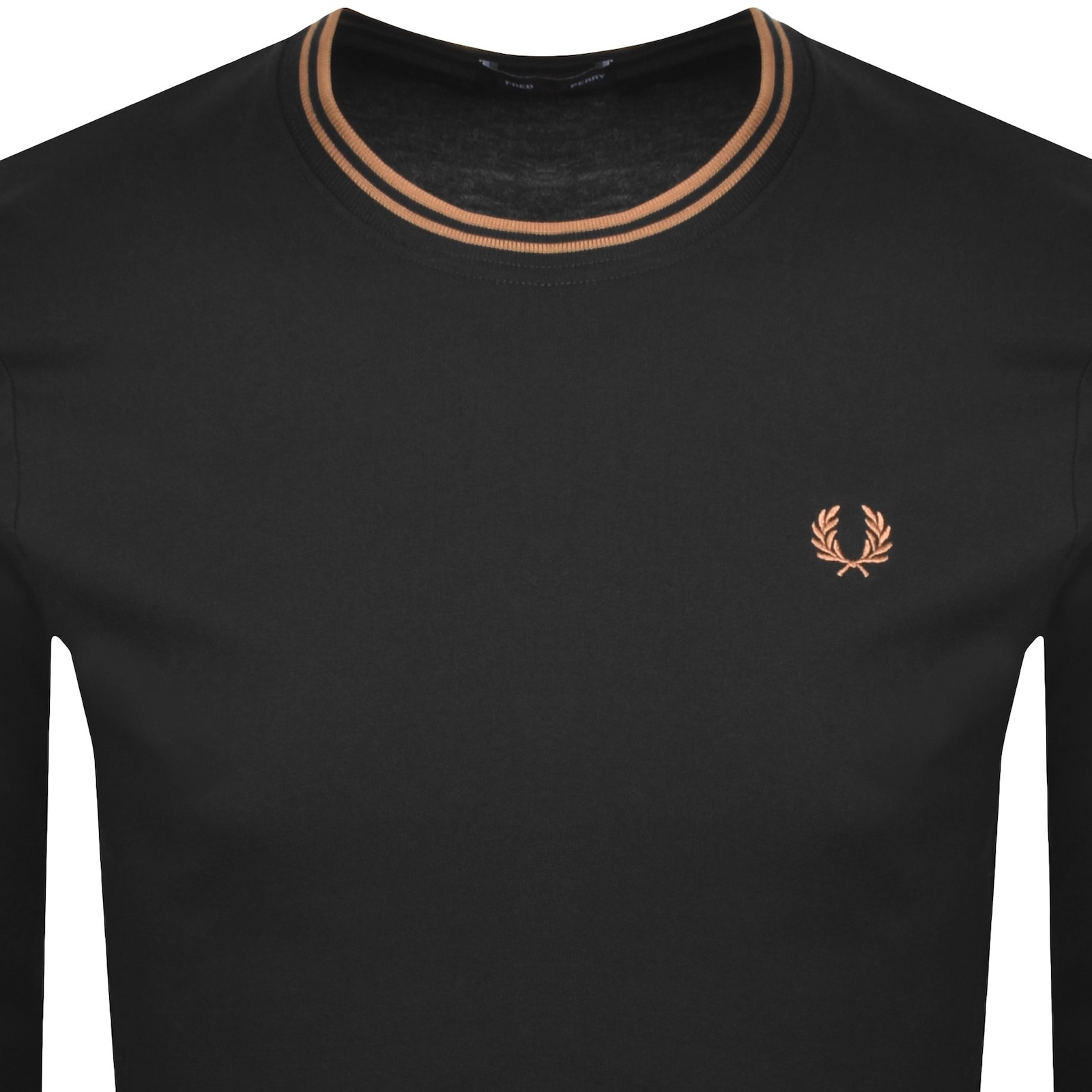 Fred Perry Twin Tipped Long Sleeved T Shirt Black In Black